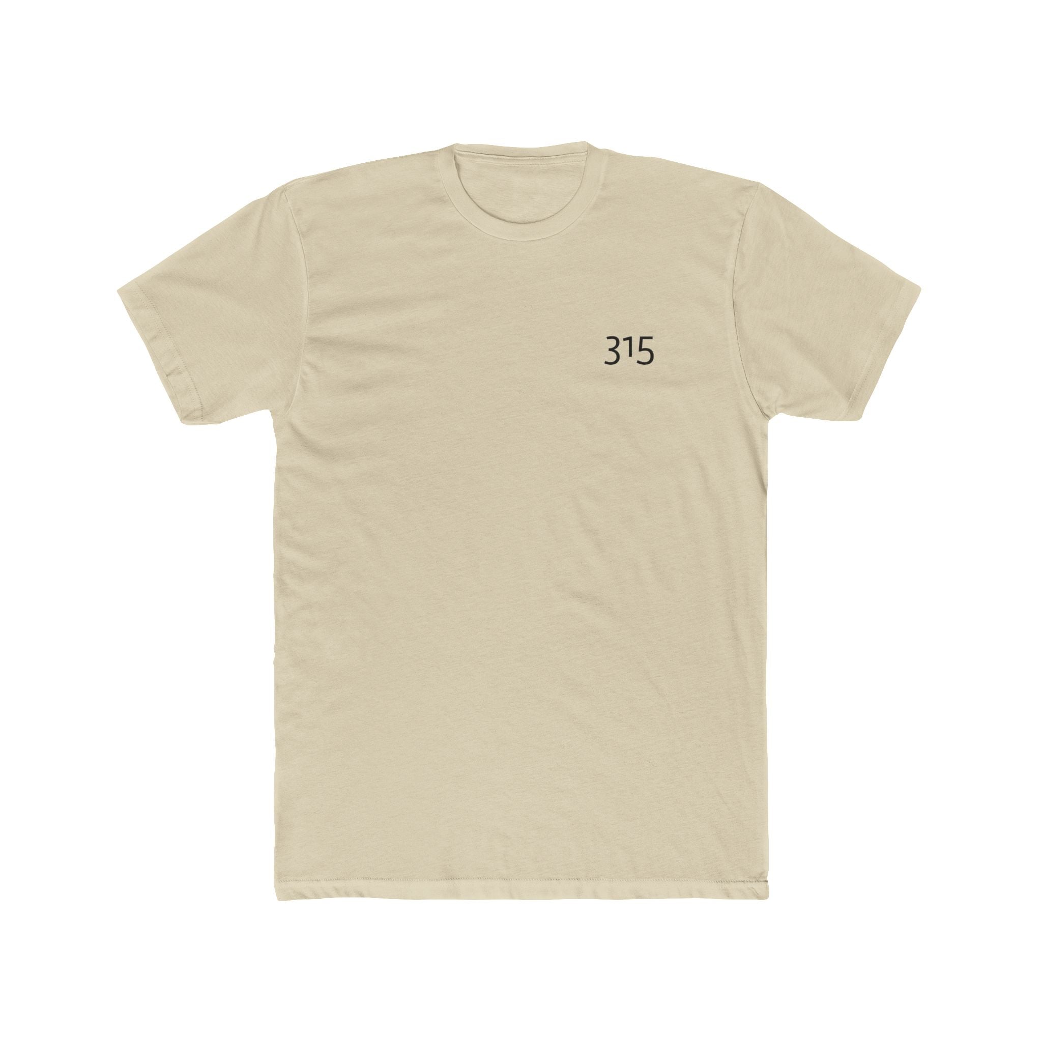 Multi Color Casual Unisex Cotton Crew Tee - Minimalist 315 Design