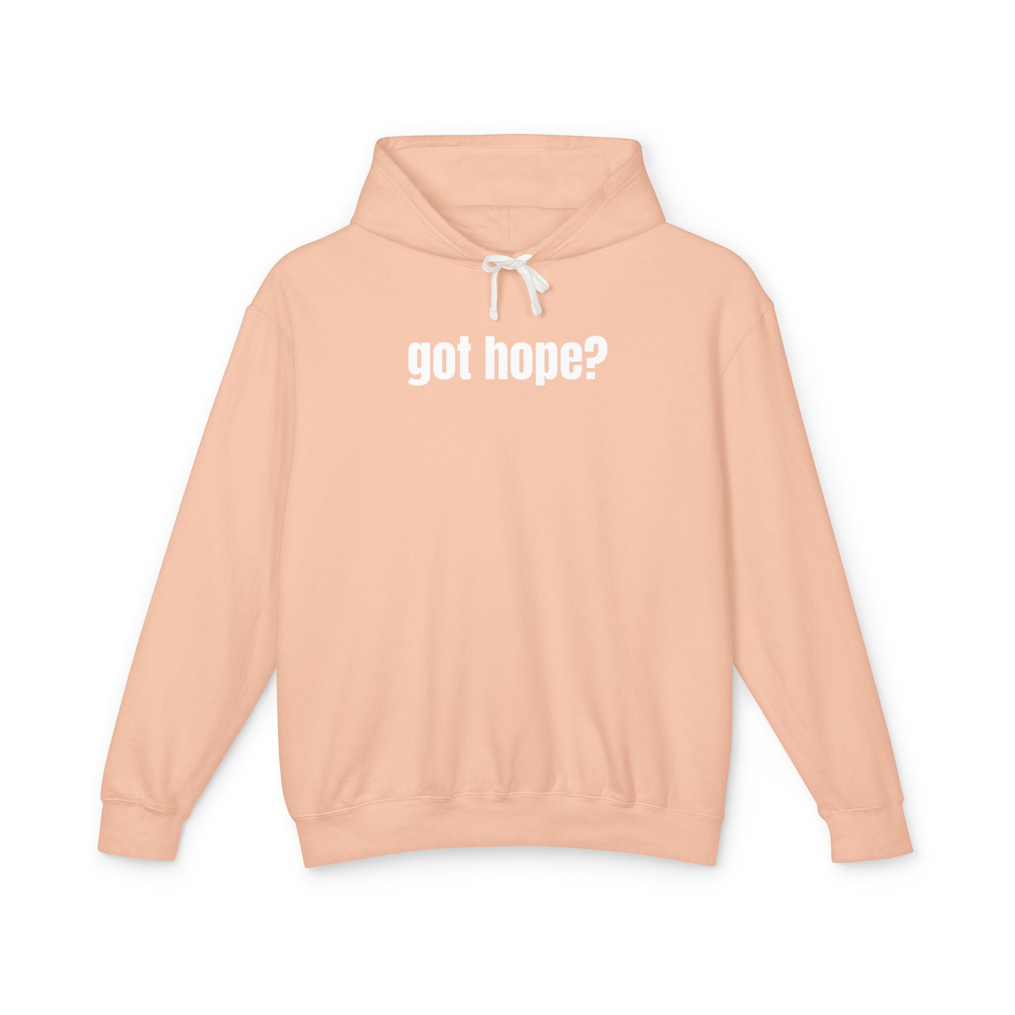 16 - Got Hope? Hoodie — Comfort Colors Minimalist Inspirational Pullover
