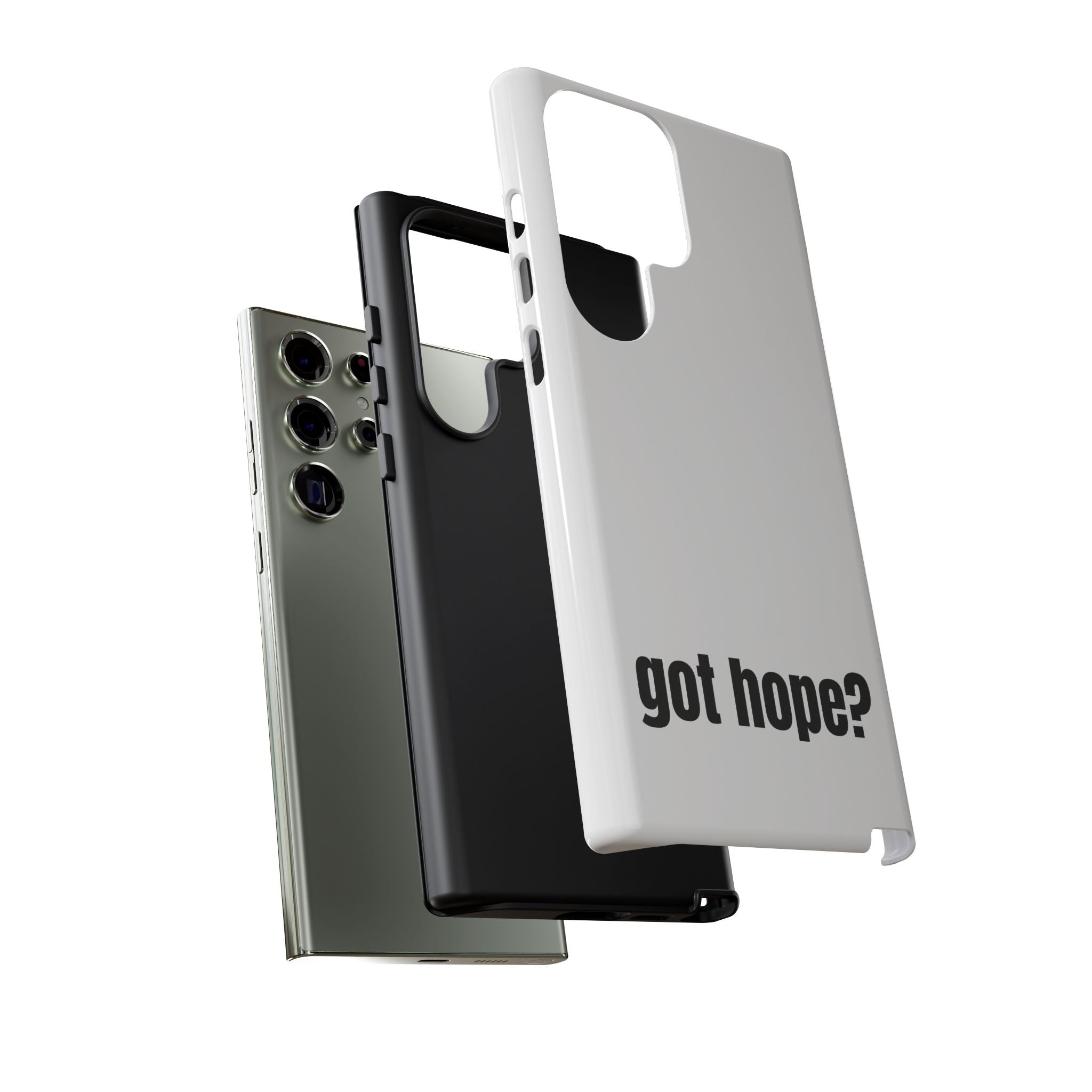 Phone Case — "got hope?" Minimalist Inspirational Protective Cover