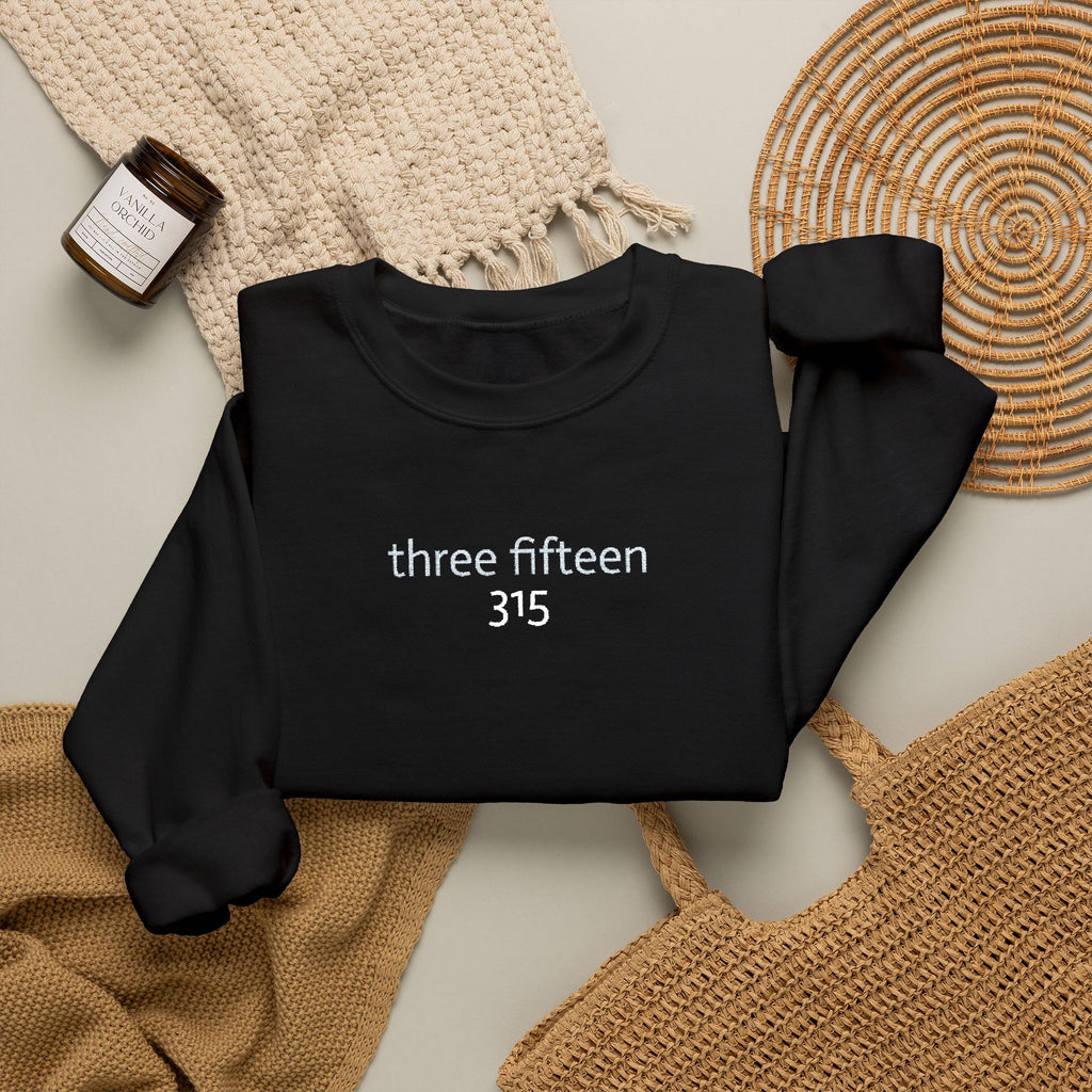 15 - Embroidered Three Fifteen 315 Crewneck Sweatshirt