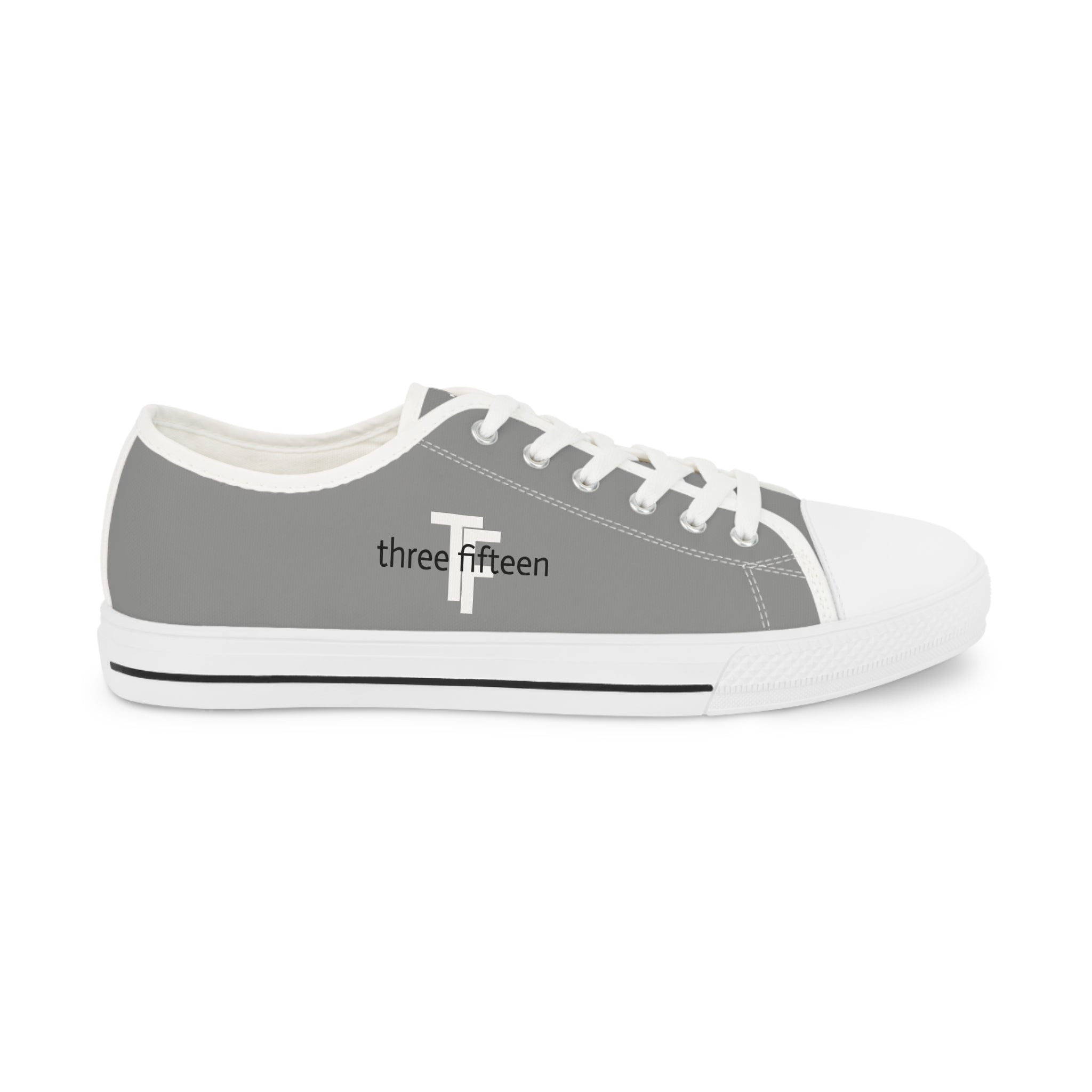 31 - Men's Low Top Sneakers TF — Minimal Grey Canvas Shoes with '315' Side Graphic