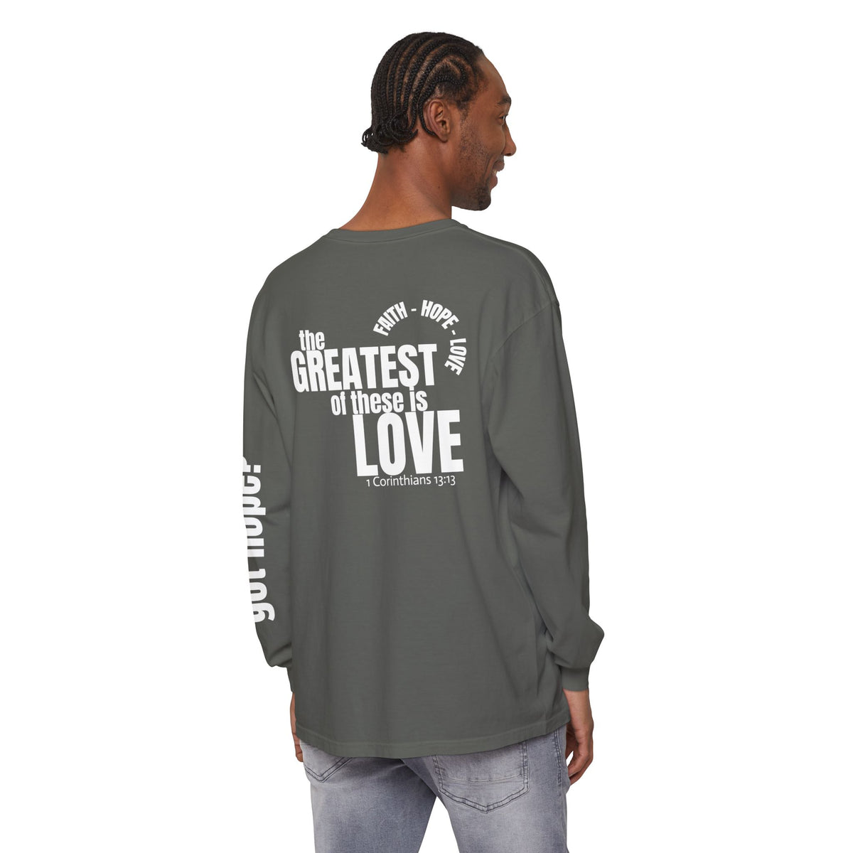 12 - Long sleeve tee 315 The Greatest of These Unisex Long Sleeve T-Shirt - Inspirational Casual Wear