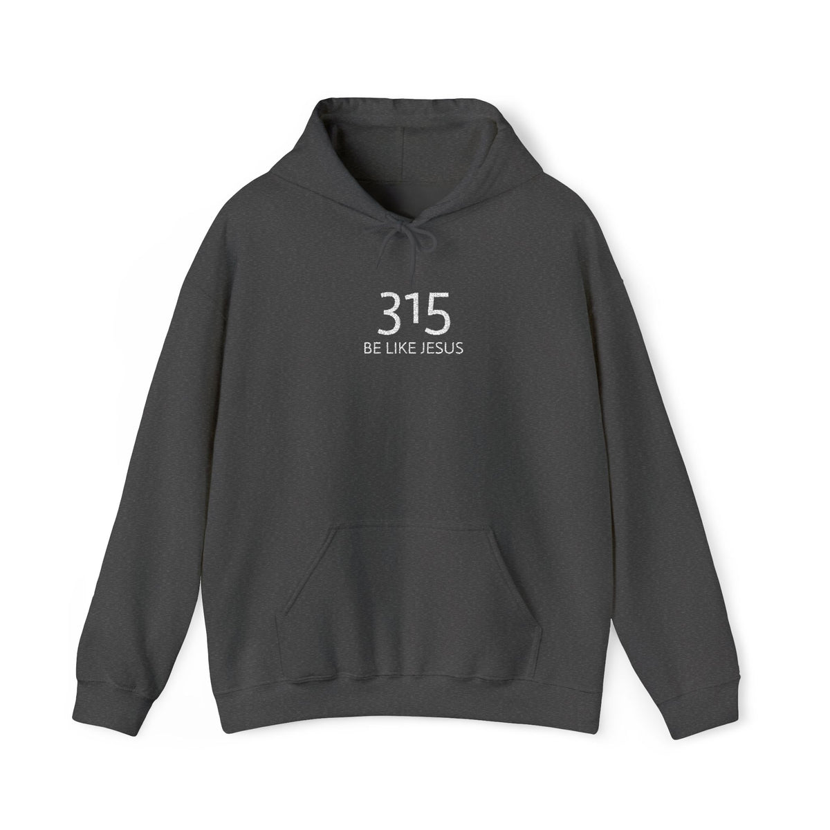 16 - 315 Be Like Jesus Embroidered Hoodie — Minimalist Distressed Graphic Sweatshirt
