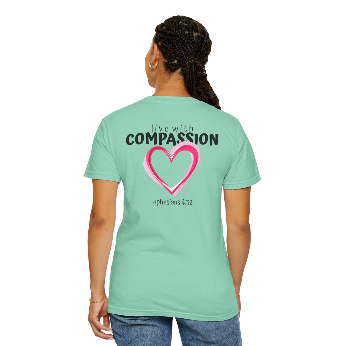 01 - Multi Color Tee - Live With Compassion - Multi Colors 315 Graphic T-Shirt