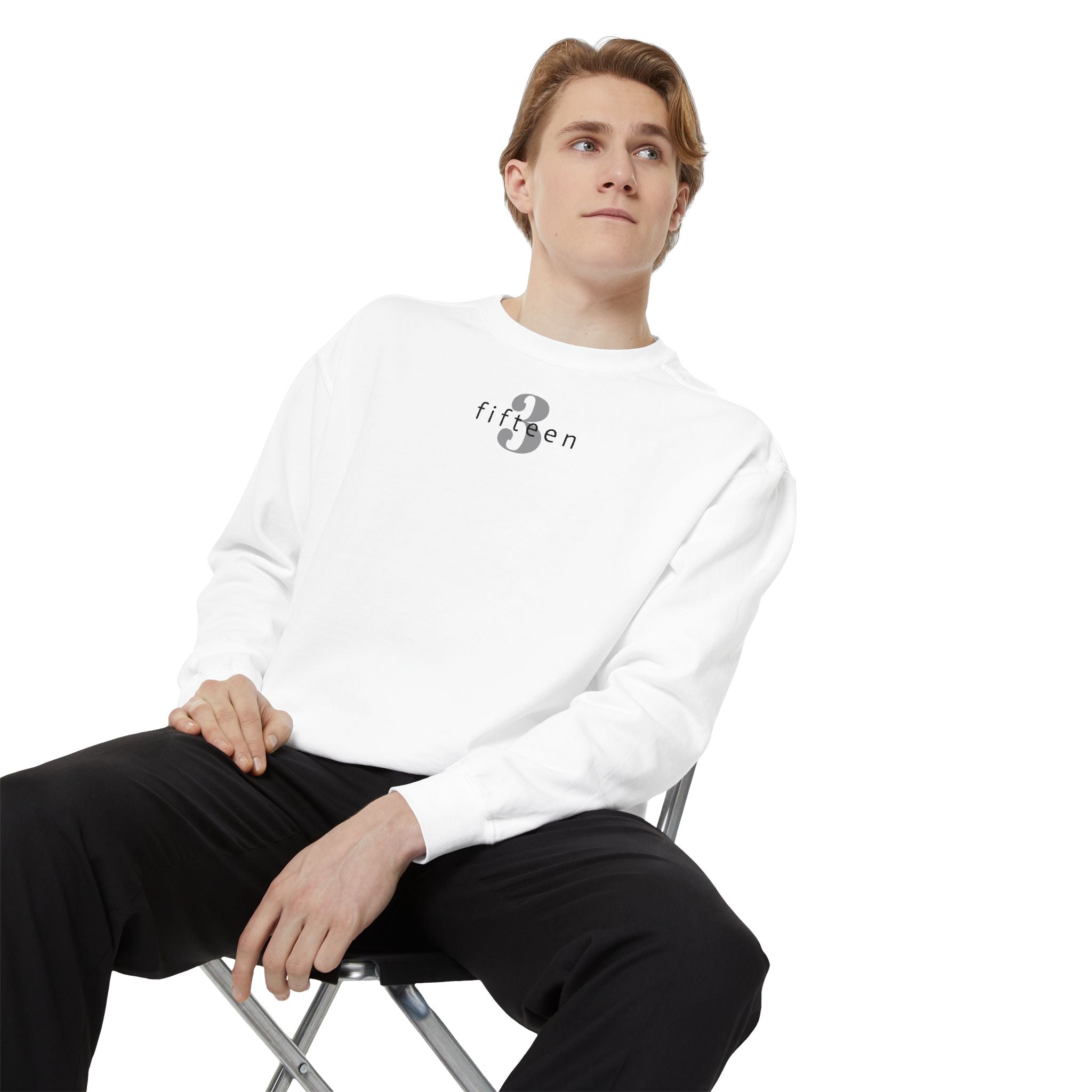 15 - Sweatshirt Bold 315 Multi Color - Embroidered Minimalist Logo Sweatshirt —Crewneck Casual Pullover