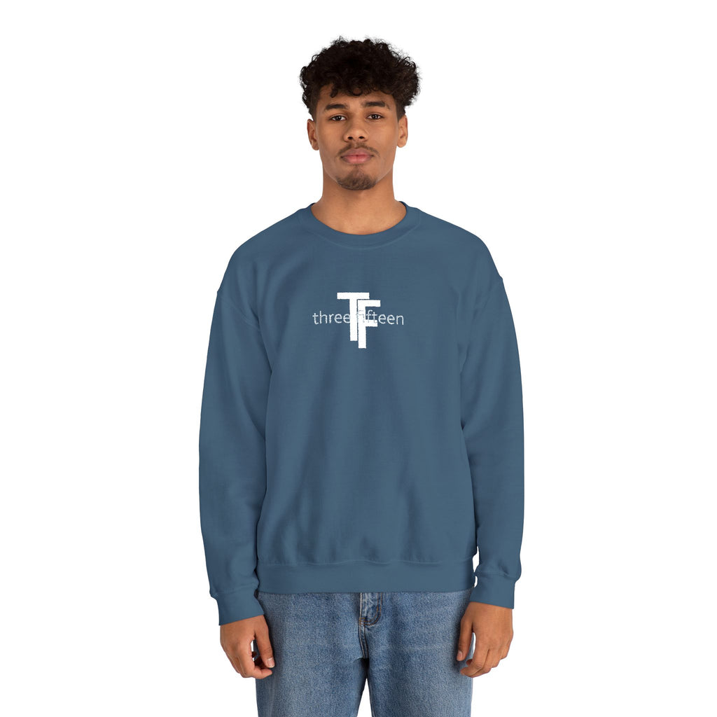 15 - TF Three Fifteen Embroidered Crewneck Sweatshirt — Minimal Graphic Pullover
