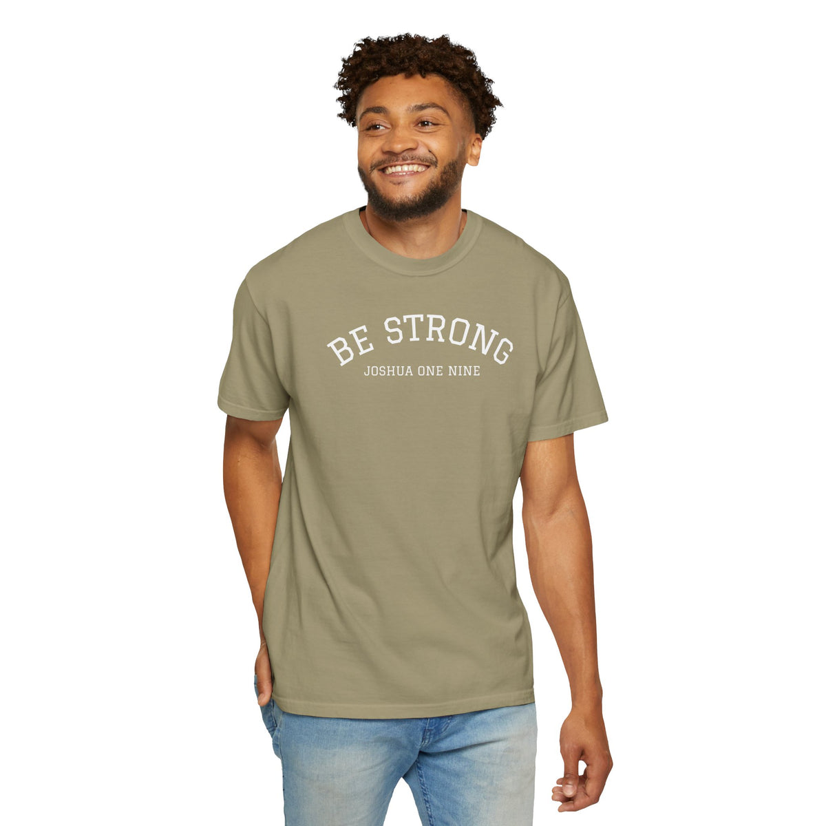 01 - Multi Colors  “Be Strong Joshua One Nine” Plain Back Store Graphic T-Shirt