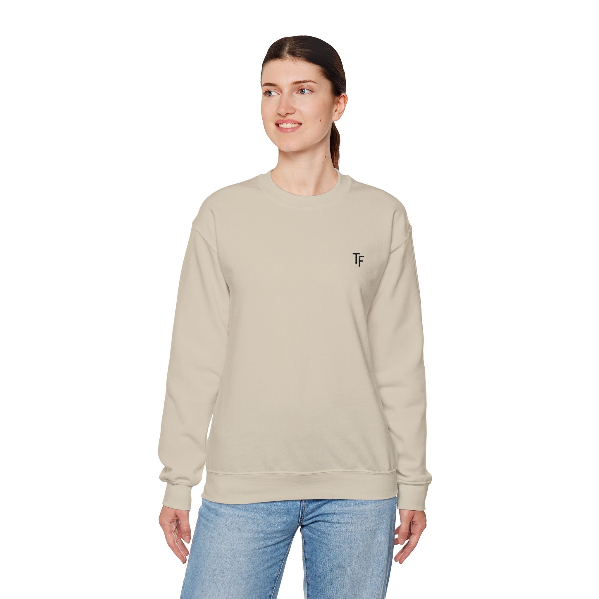 15 - TF Three Fifteen Embroidered Crewneck Sweatshirt — Minimal Graphic Pullover