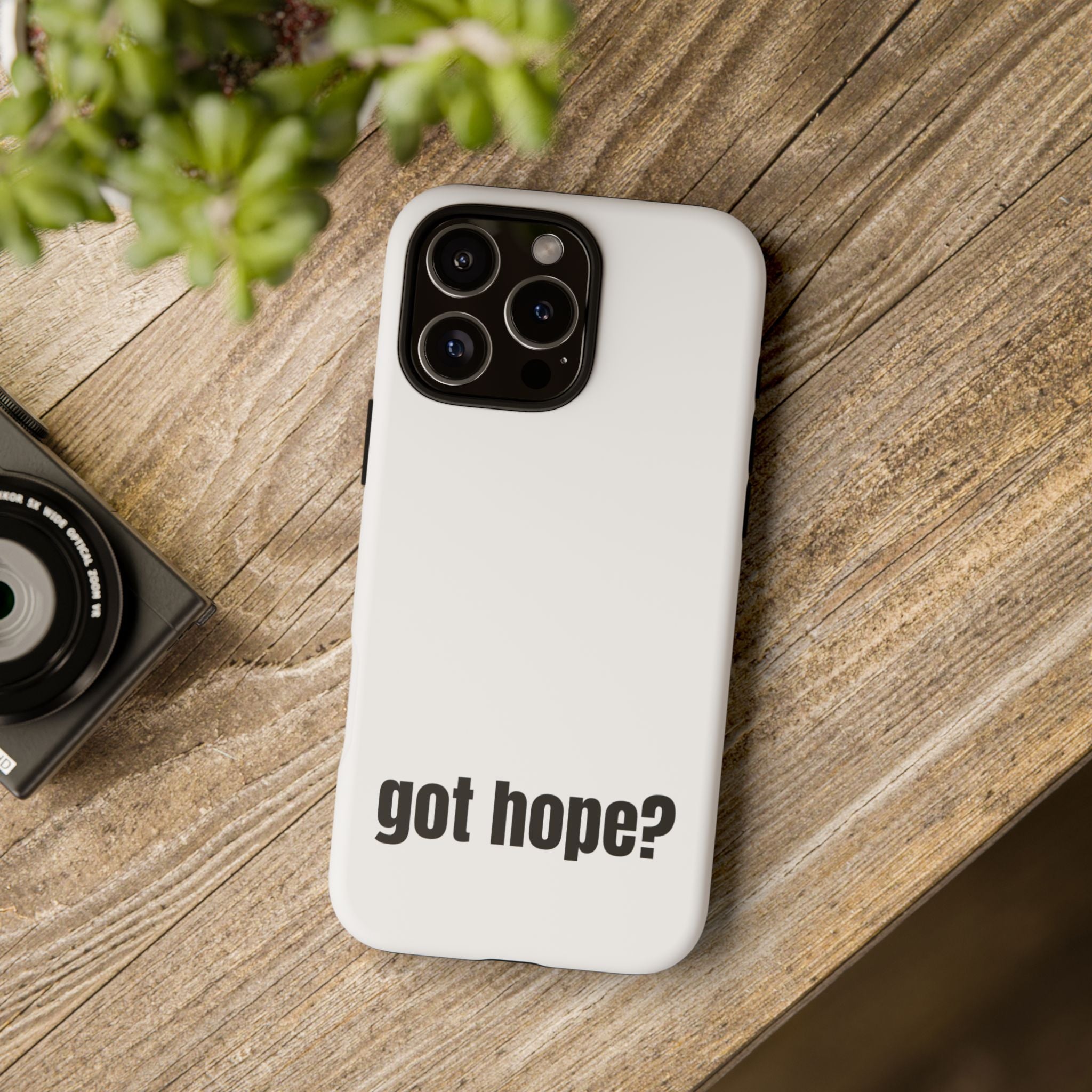 Phone Case — "got hope?" Minimalist Inspirational Protective Cover