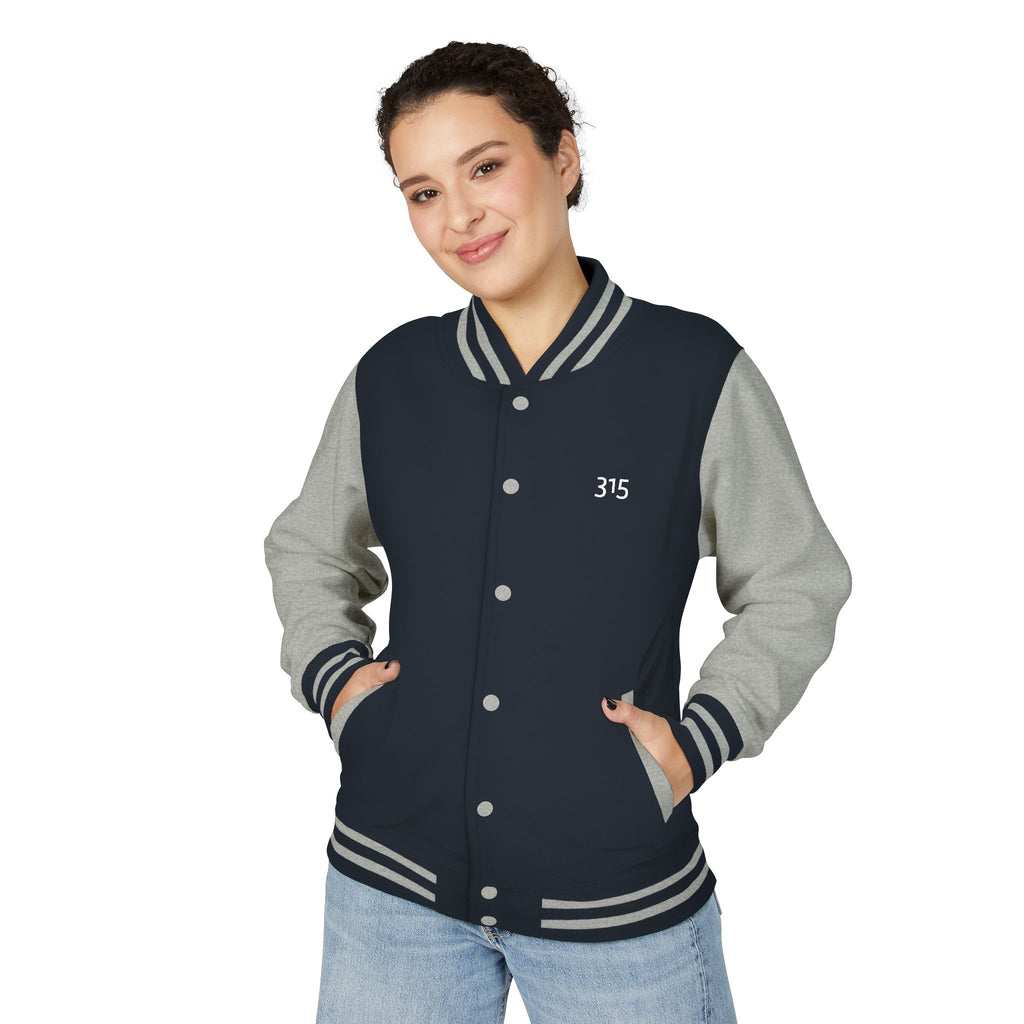 Multi Color Unisex Heavyweight Letterman Jacket - Classic Athletic Style with 315 Detail