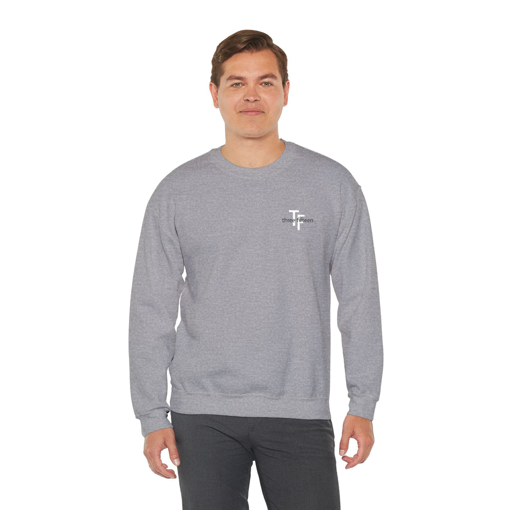 15 - TF Three Fifteen Embroidered Crewneck Sweatshirt — Minimal Graphic Pullover