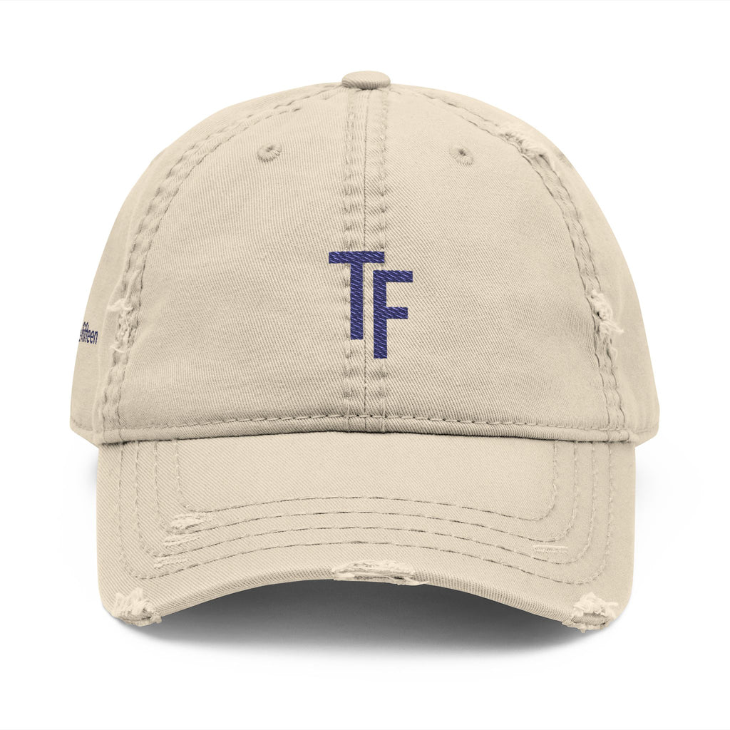 3 - Hat Distressed Embroidered TF Three Fifteen Dad Hat - Casual Chic Accessory