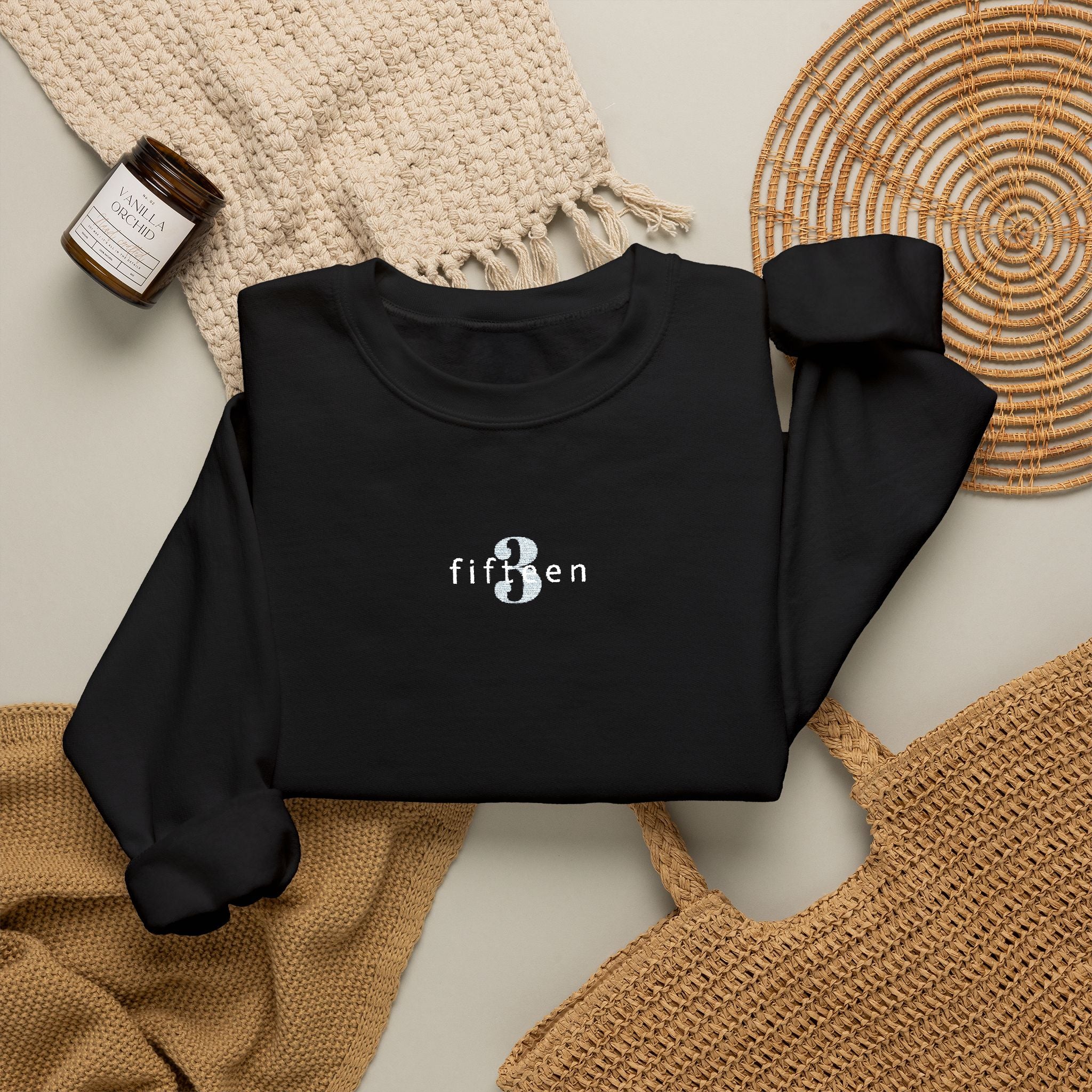 15 - Embroidered 3 Fifteen Crewneck Sweatshirt