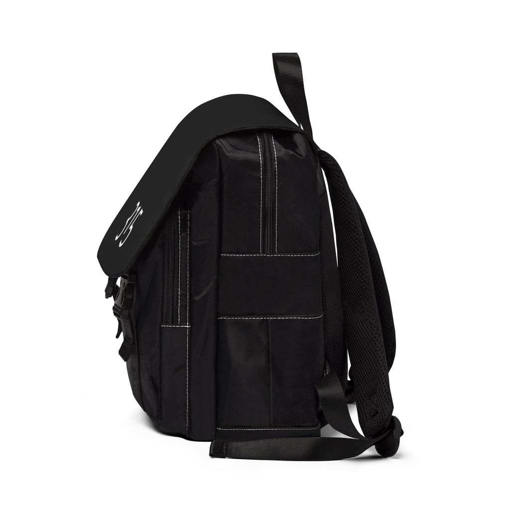 315 Number Casual Backpack — Minimalist Black Shoulder Bag