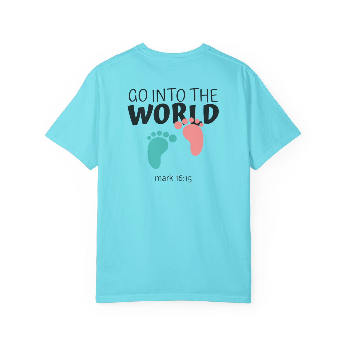 01 - Multi Colors “Go Into the World” Graphic T-Shirt