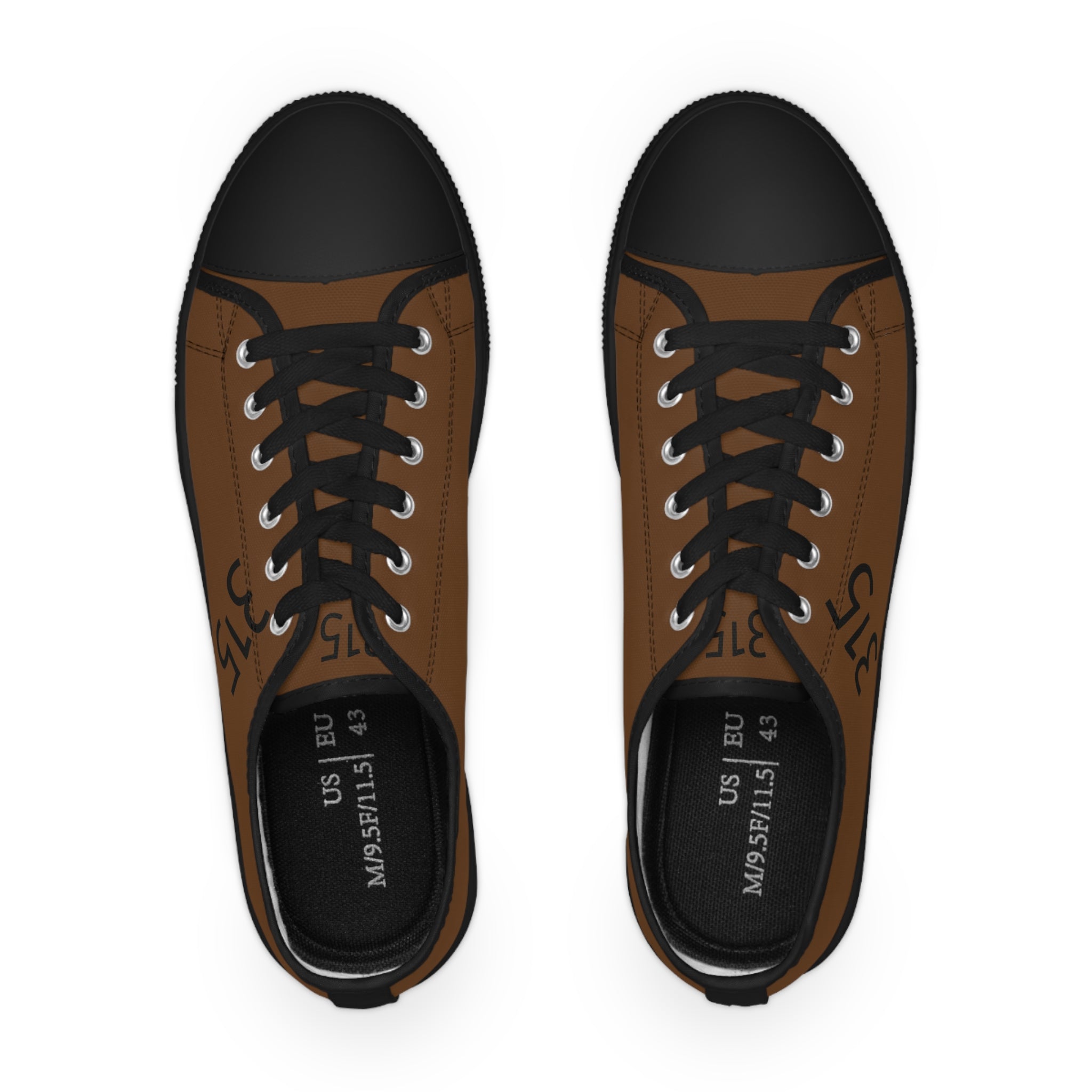 31 - Men's Low Top Sneakers — Minimal Grey Canvas Shoes with '315' Side Graphic