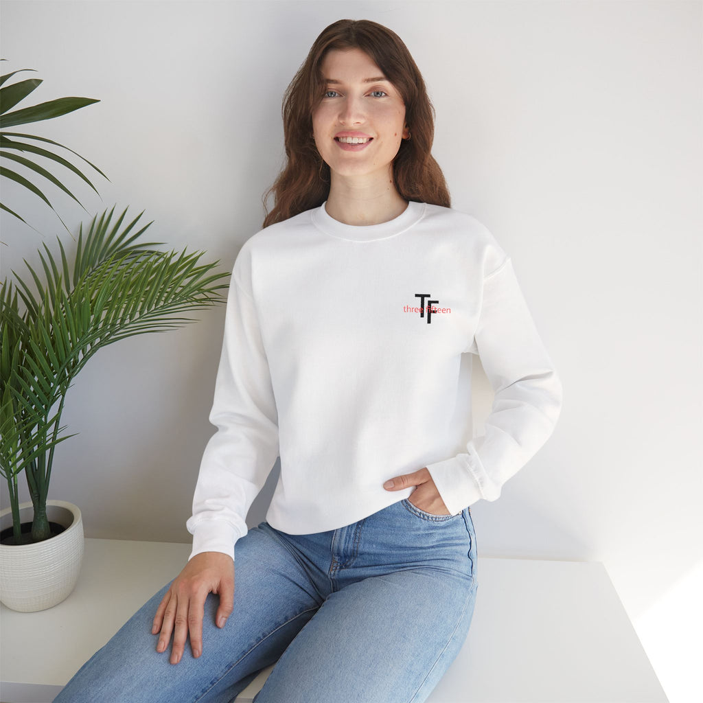 15 - TF Three Fifteen Embroidered Crewneck Sweatshirt — Minimal Graphic Pullover