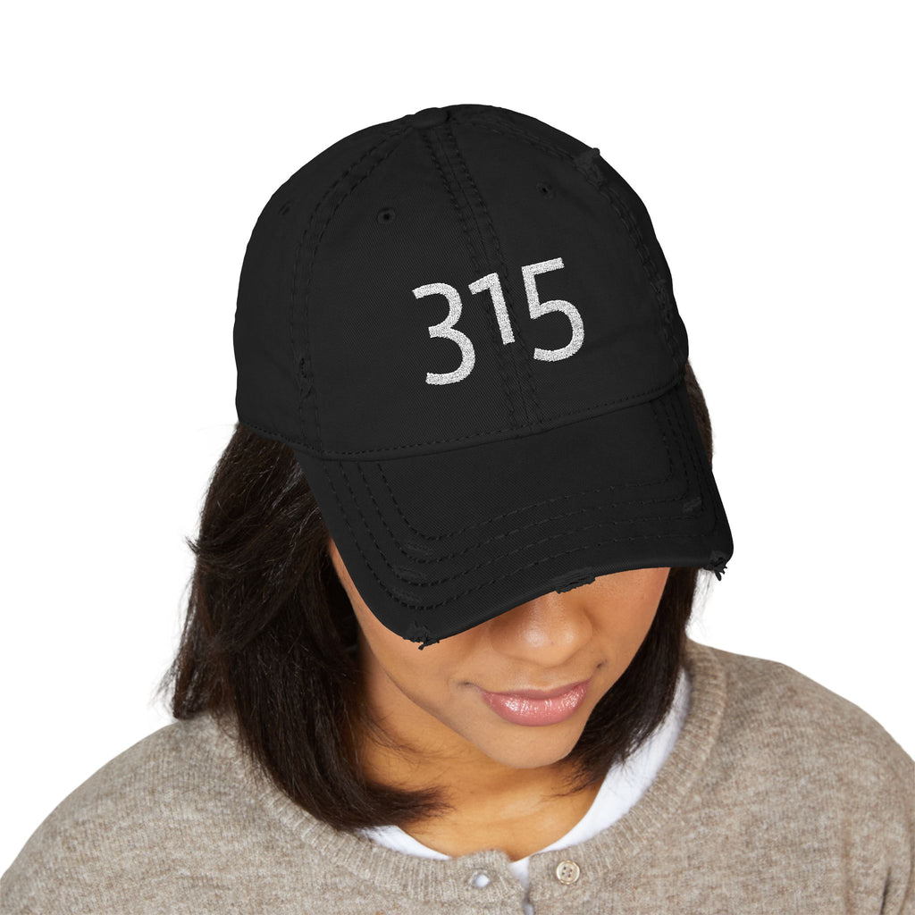 3 - Hat Distressed Embroidered TF Three Fifteen Dad Hat - Casual Chic Accessory