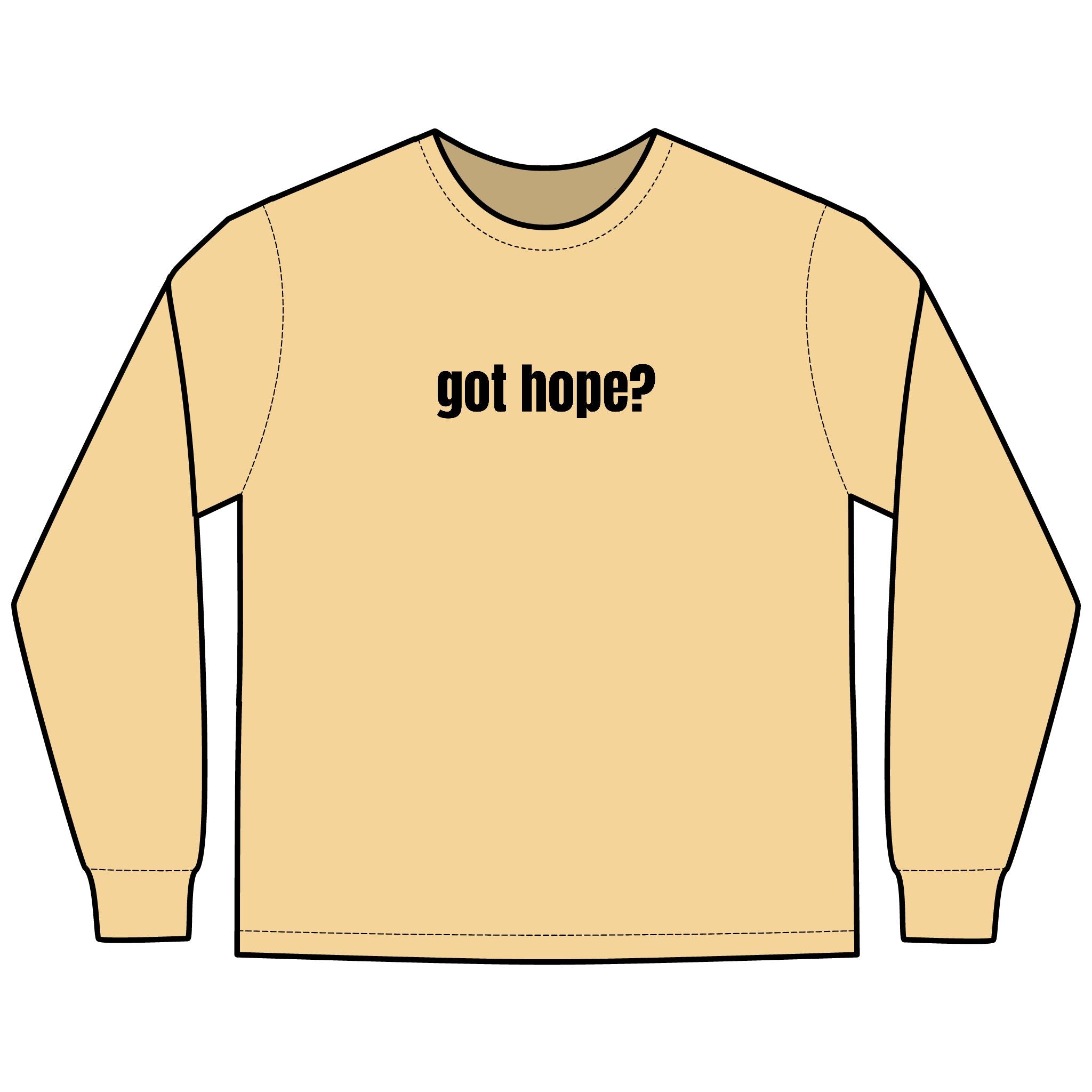 Go Into the World Multi Colors Hanes Garment-Dyed Long Sleeve T-Shirt with 315 Print