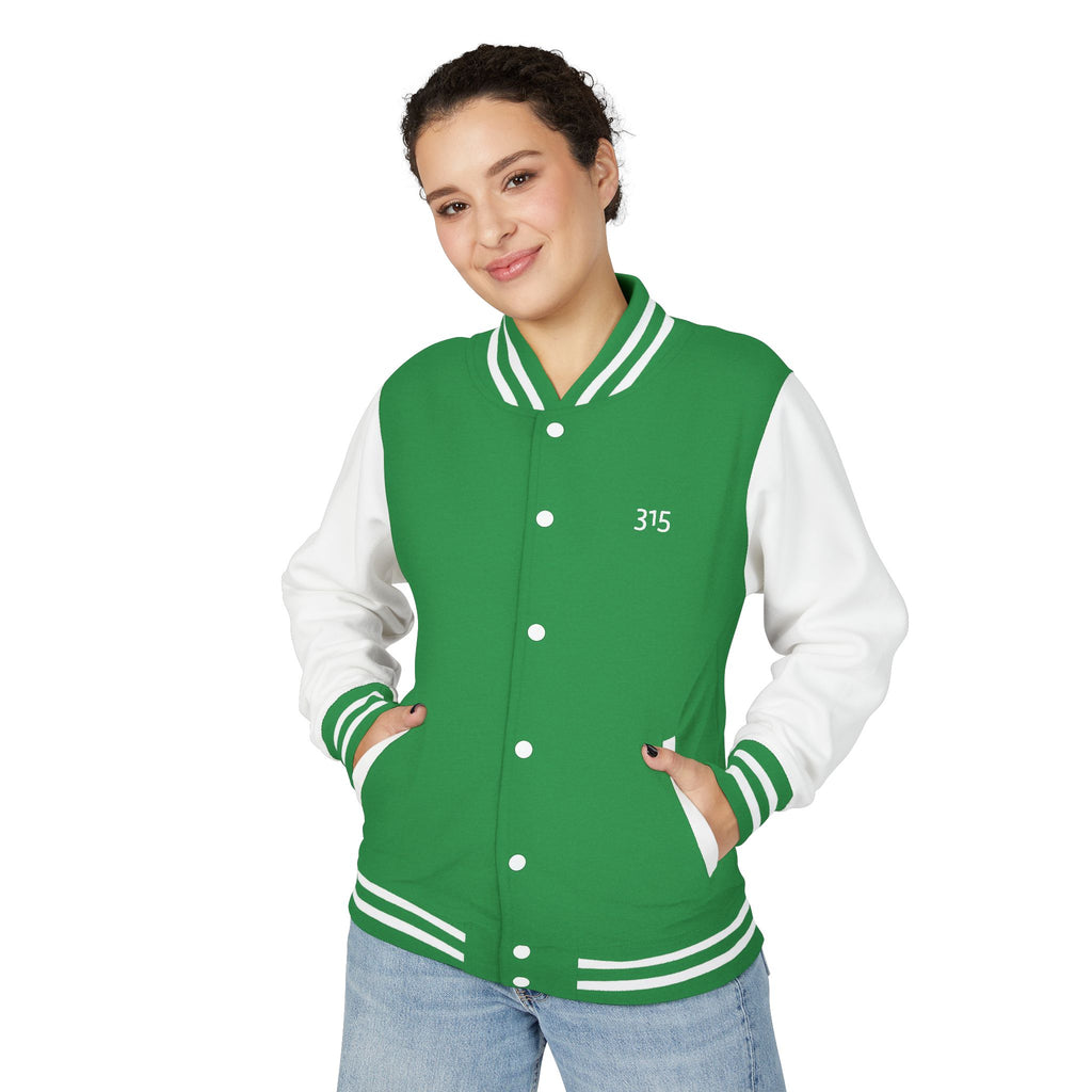 Multi Color Unisex Heavyweight Letterman Jacket - Classic Athletic Style with 315 Detail