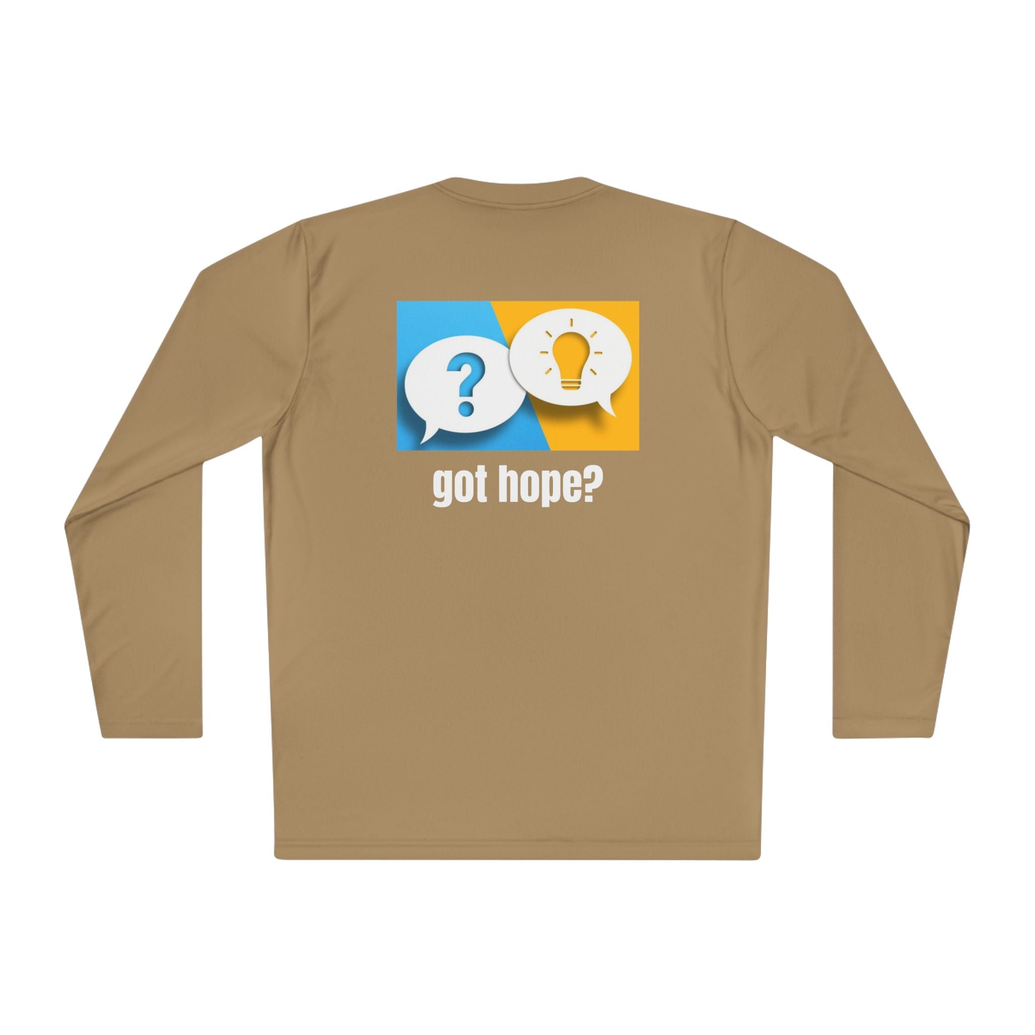 Large 315 - Multi Colors “Questions and Answers Color Graphic” Unisex Lightweight Long Sleeve Tee