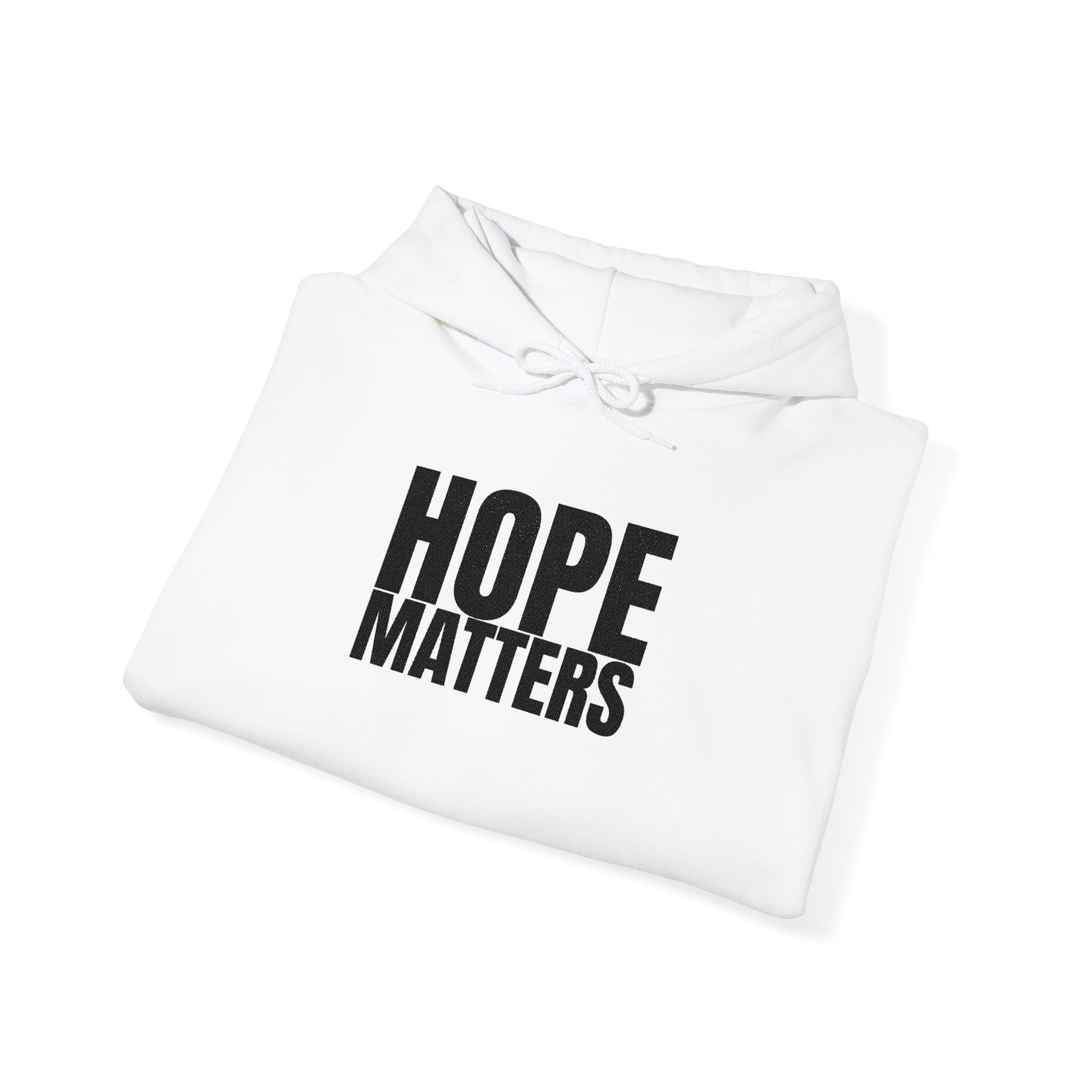 Multi Color - Hope Matters - Hoodie — Minimal Black Square Anchor Logo Pullover