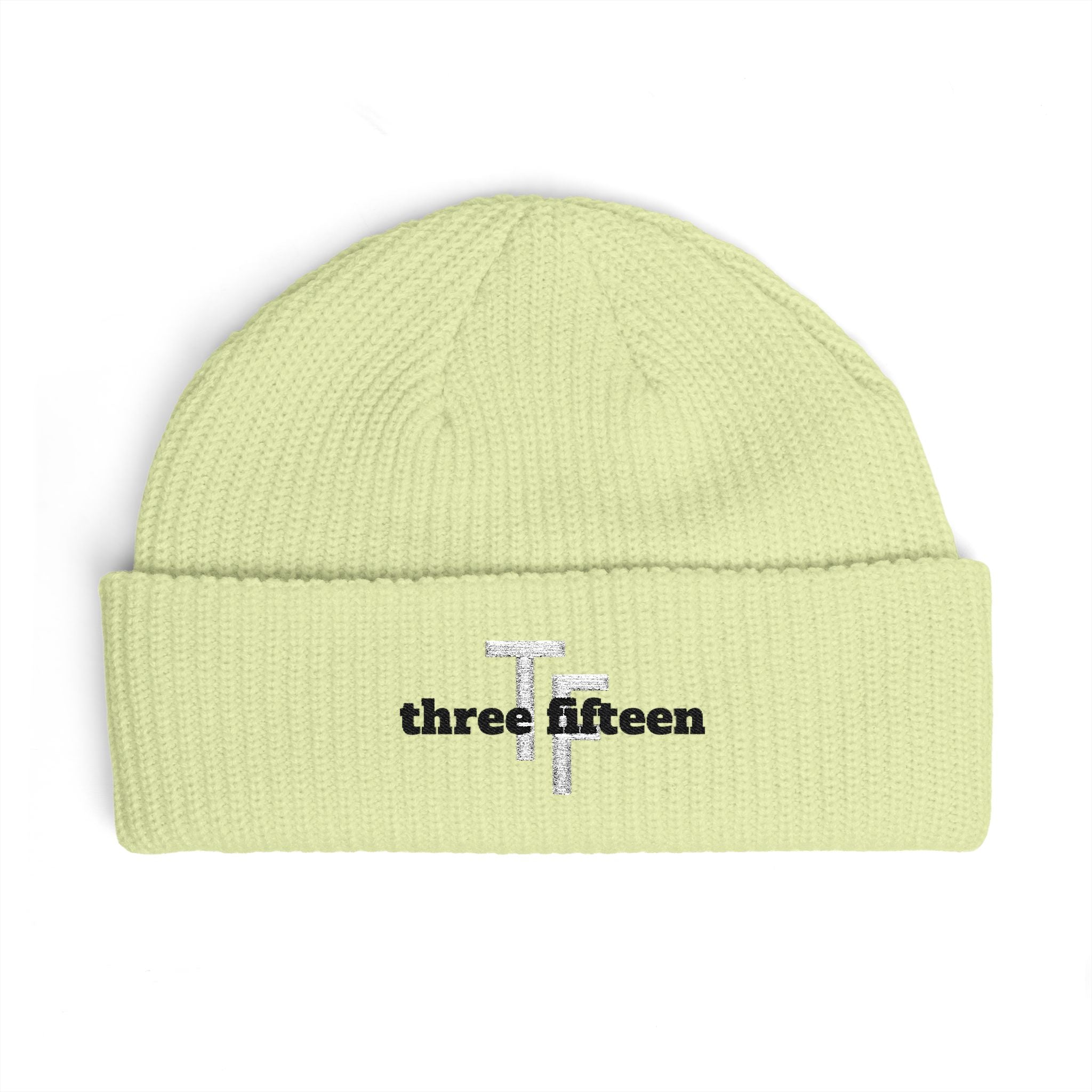 3 - Cuff Beanie — Embroidered "threefifteen" Logo Knit Hat