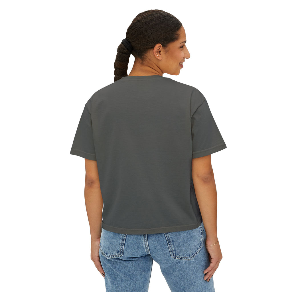 1 - Women's Boxy Tee Bold 315 — Minimalist City Number Graphic Shirt