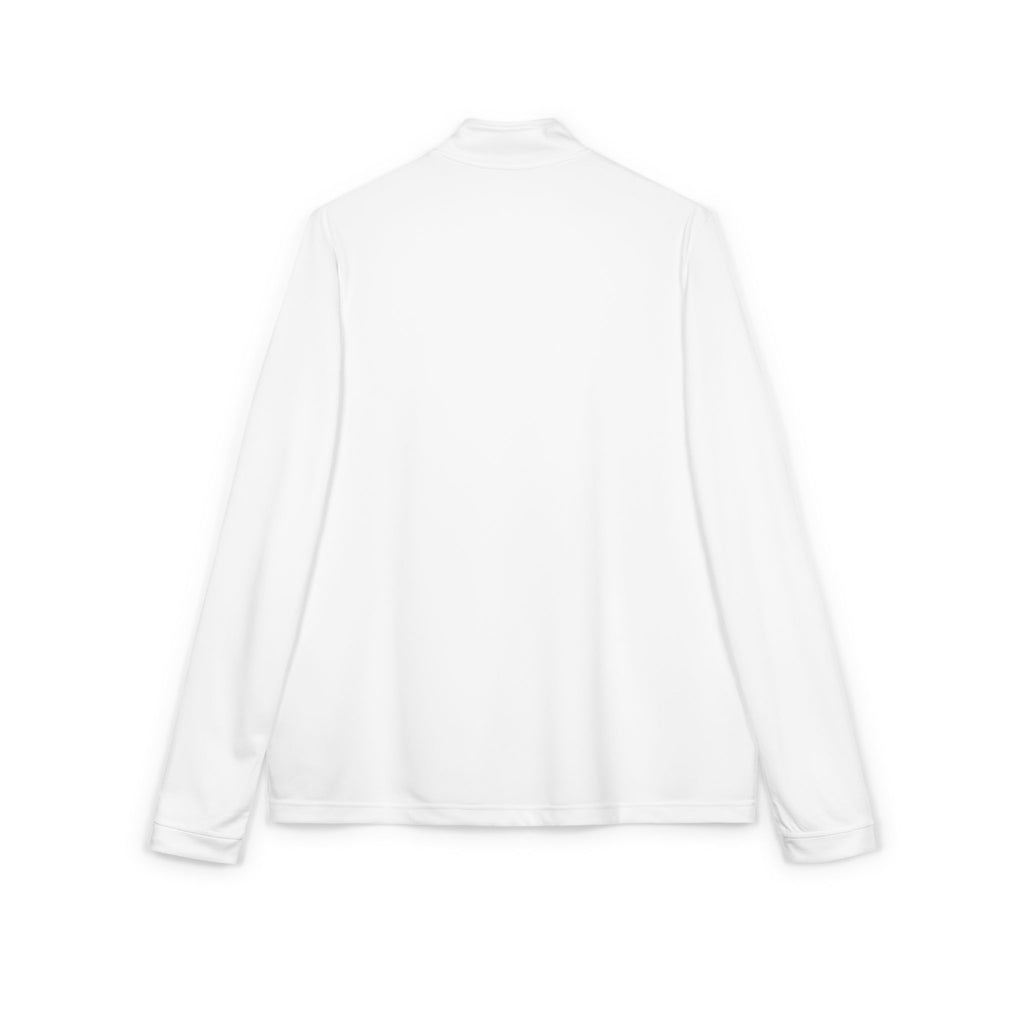 17 - Embroidered Adidas Quarter-Zip Pullover – White adidas® Performance Top