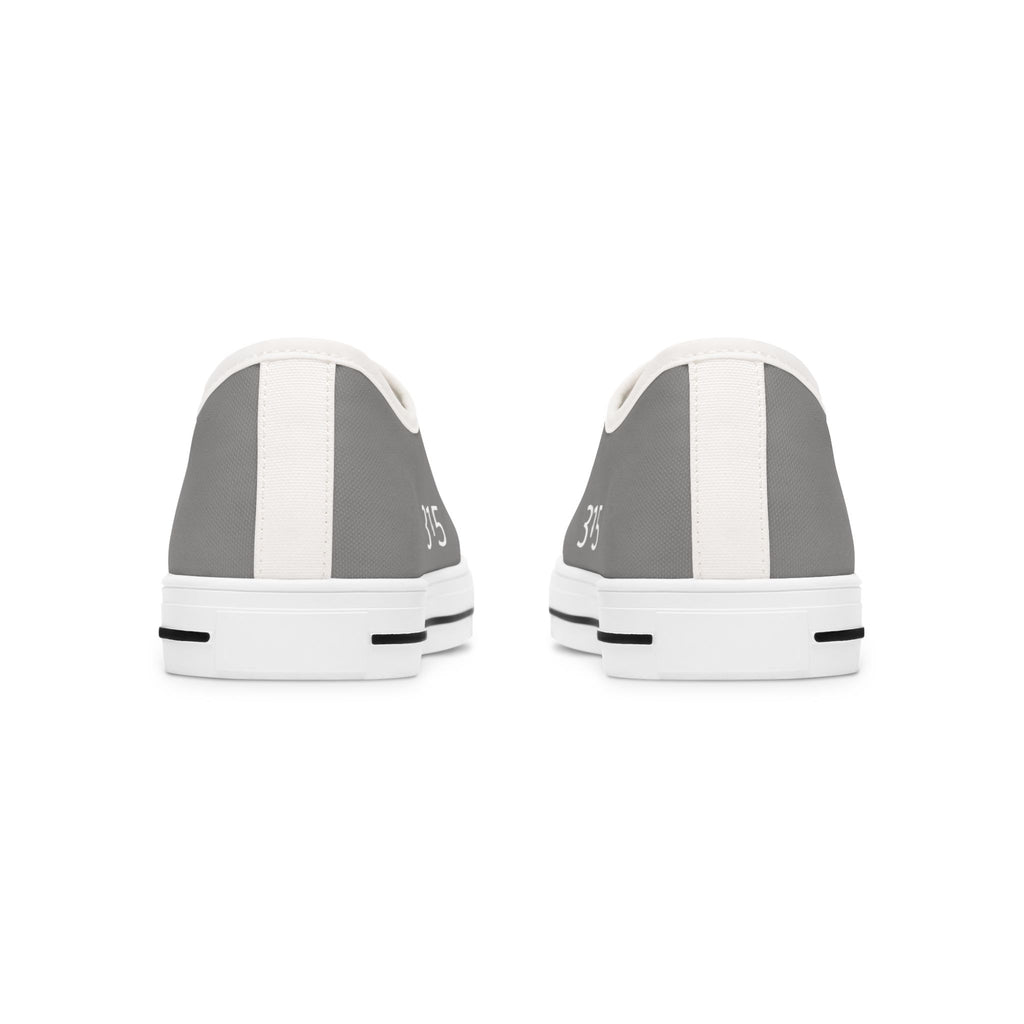 31 - Women's Low Top Sneakers TF — Minimal Grey Canvas Shoes with '315' Side Print