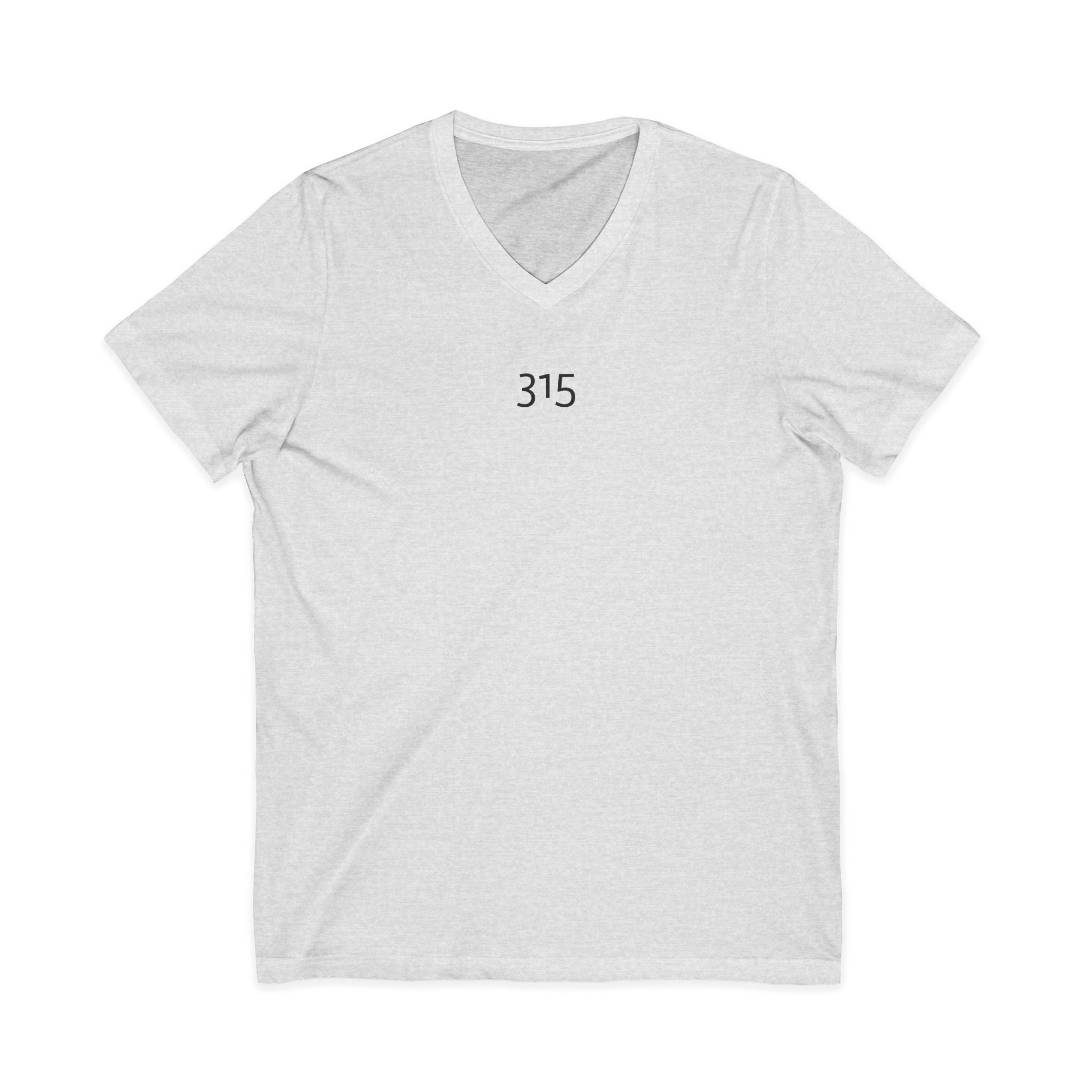 Multi Color Stylish Unisex V-Neck Tee with '315' Design