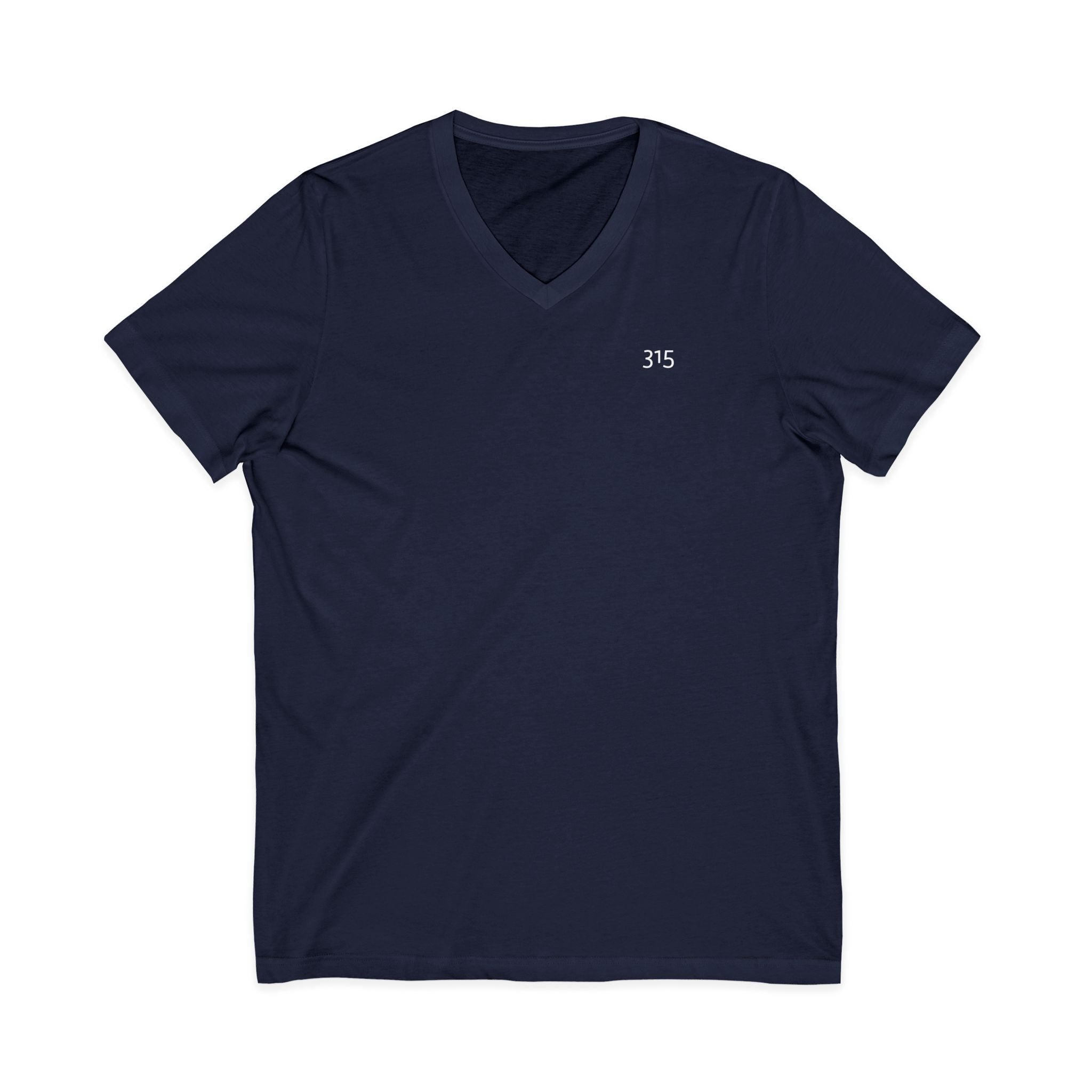 111 - Multi Color Stylish Unisex V-Neck Tee with '315' Design