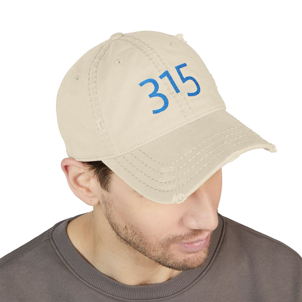 3 - Hat Distressed Embroidered TF Three Fifteen Dad Hat - Casual Chic Accessory