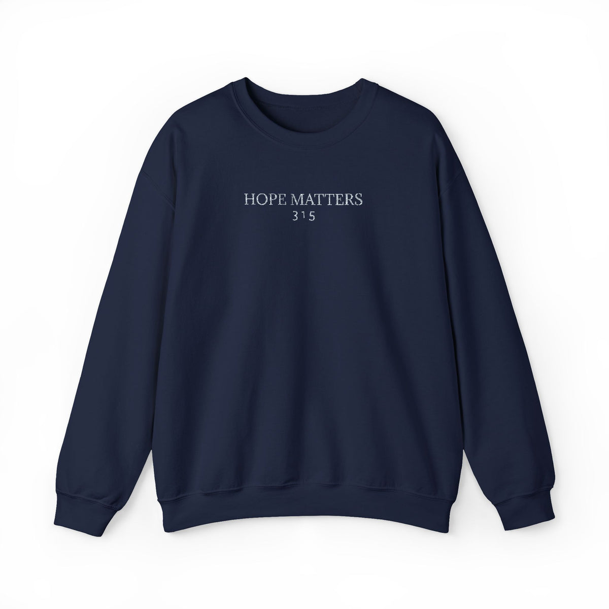 15 - Hope Matters 315 Multi Colors Embroidered - Unisex Heavy Blend™ Crewneck Sweatshirt