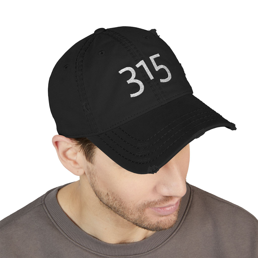 3 - Hat Distressed Embroidered TF Three Fifteen Dad Hat - Casual Chic Accessory