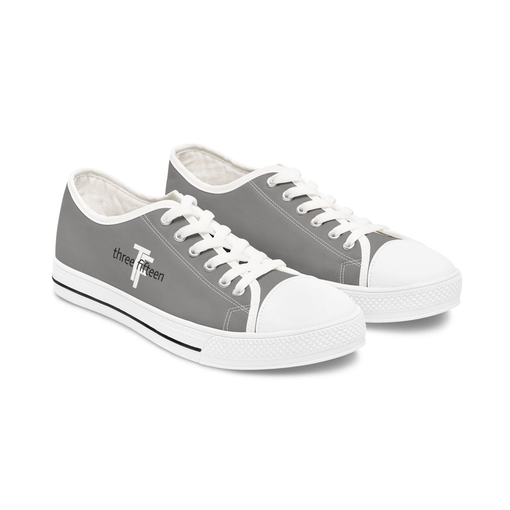 31 - Women's Low Top Sneakers TF — Minimal Grey Canvas Shoes with '315' Side Print