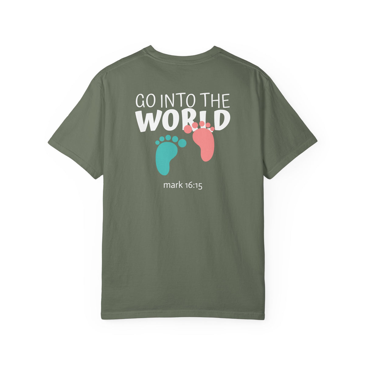 01 - Multi Colors “Go Into the World” Graphic T-Shirt