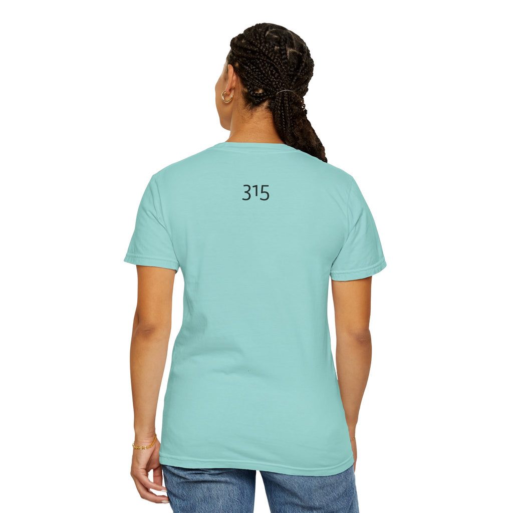 1 - Multi Colors Three Fifteen Cursive Graphic T-Shirt