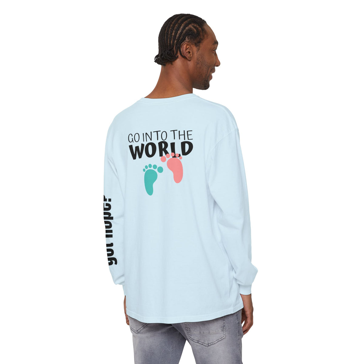 12 - Long Sleeve Tee 315 Go Into the WorldUnisex Long Sleeve T-Shirt - Inspirational Casual Wear