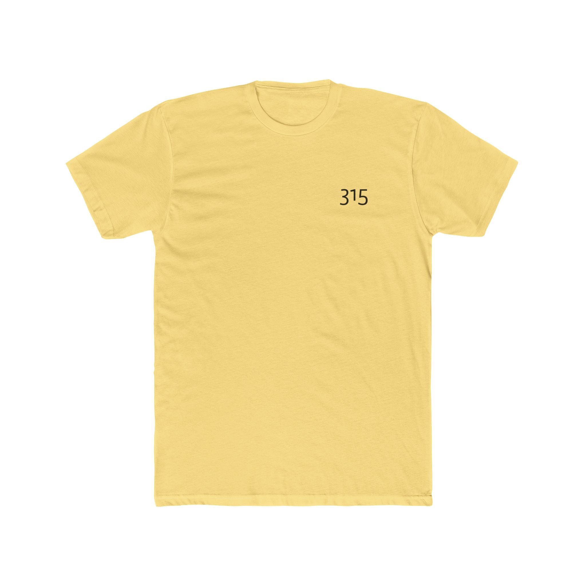 Multi Color Casual Unisex Cotton Crew Tee - Minimalist 315 Design