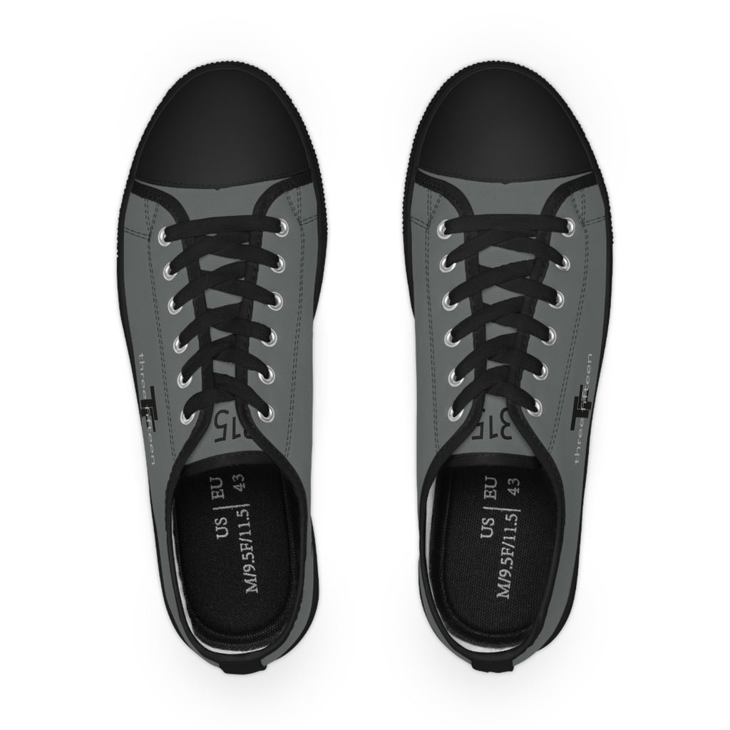 31 - Men's Low Top Sneakers TF — Minimal Grey Canvas Shoes with '315' Side Graphic