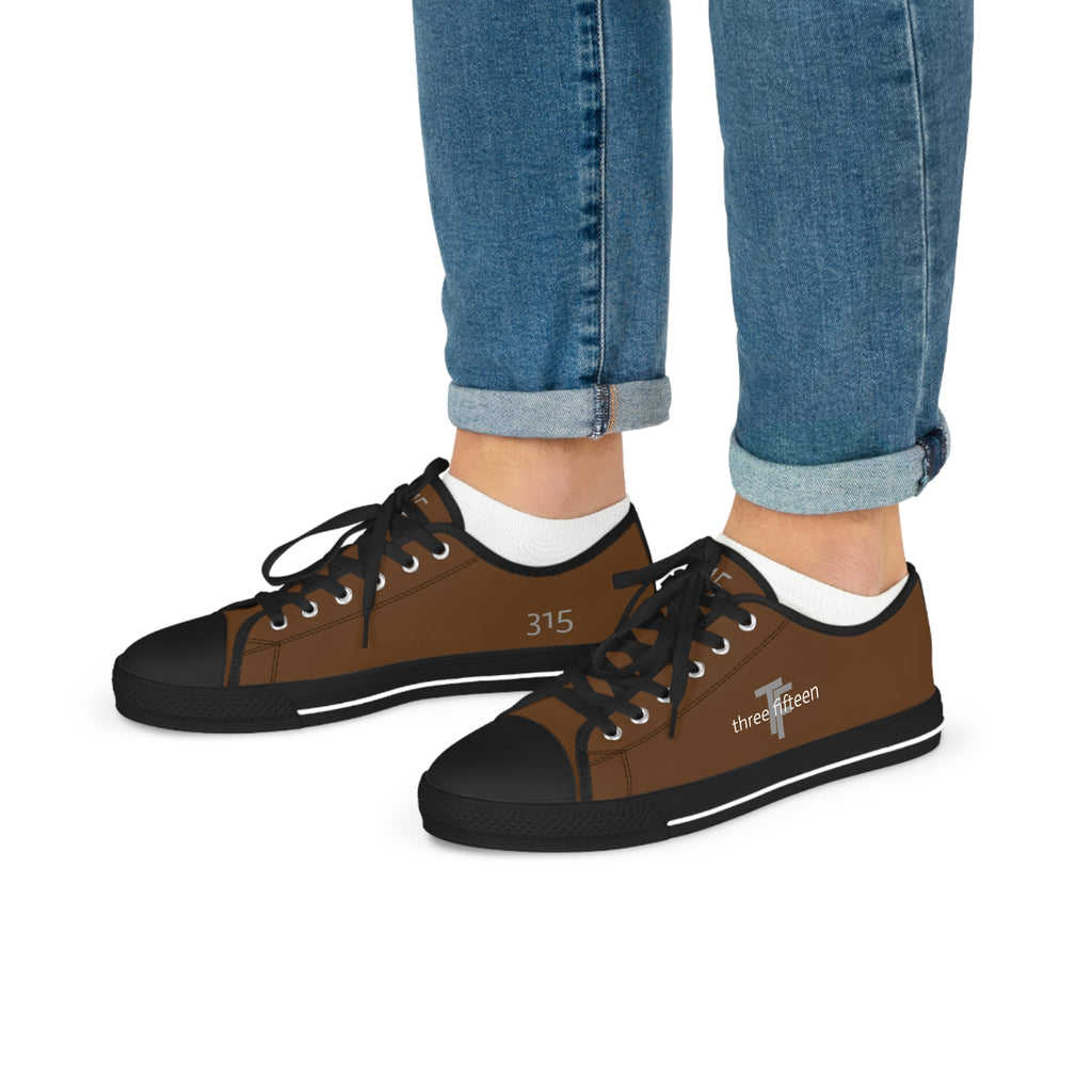31 - Men's Low Top Sneakers TF — Minimal Grey Canvas Shoes with '315' Side Graphic