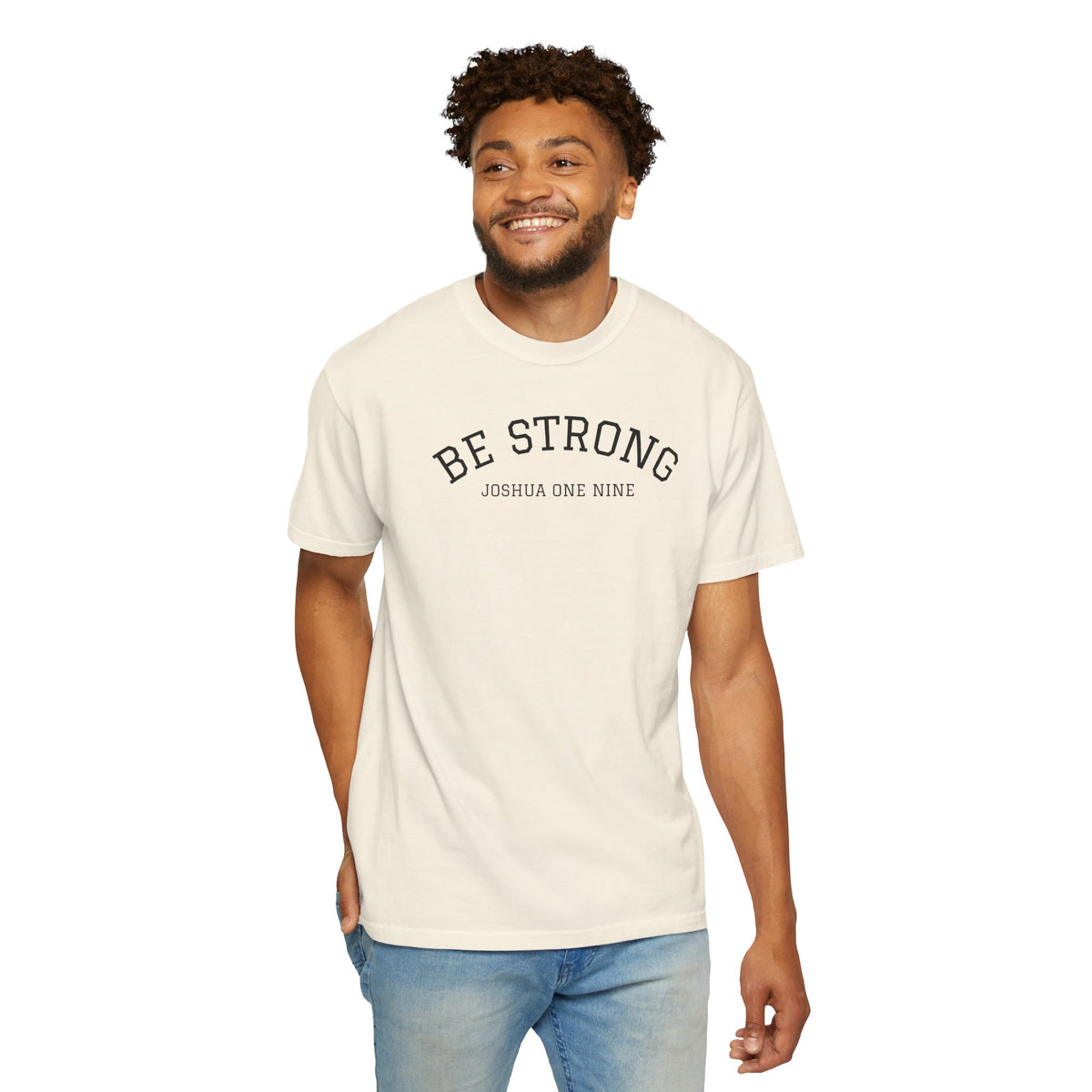 01 - Multi Colors  “Be Strong Joshua One Nine” Plain Back Store Graphic T-Shirt