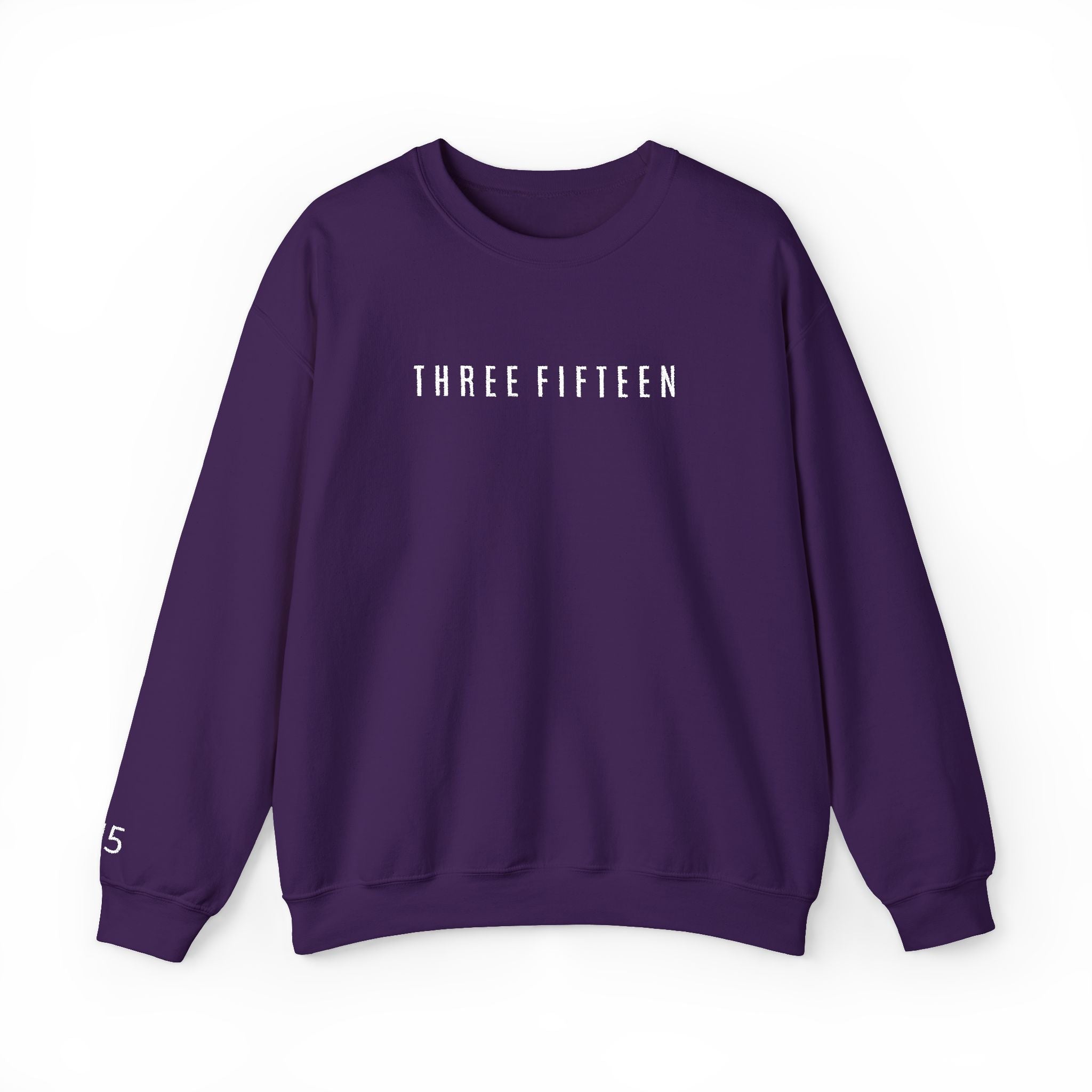 15 - Three Fifteen Embroidered Crewneck Sweatshirt — Minimal Graphic Pullover