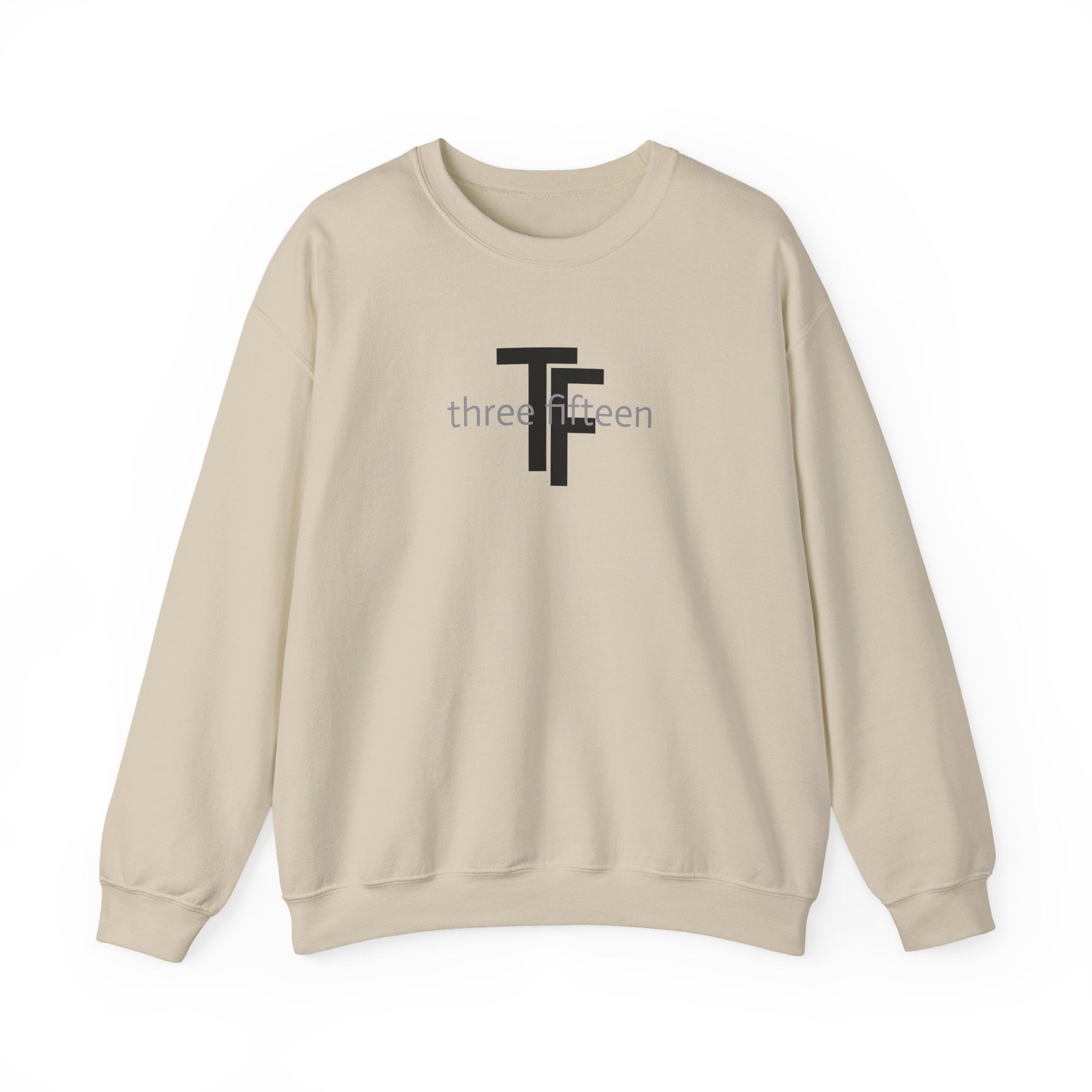 15 - Minimal TF three fifteen overlay Logo Sweatshirt — Casual Unisex Crewneck
