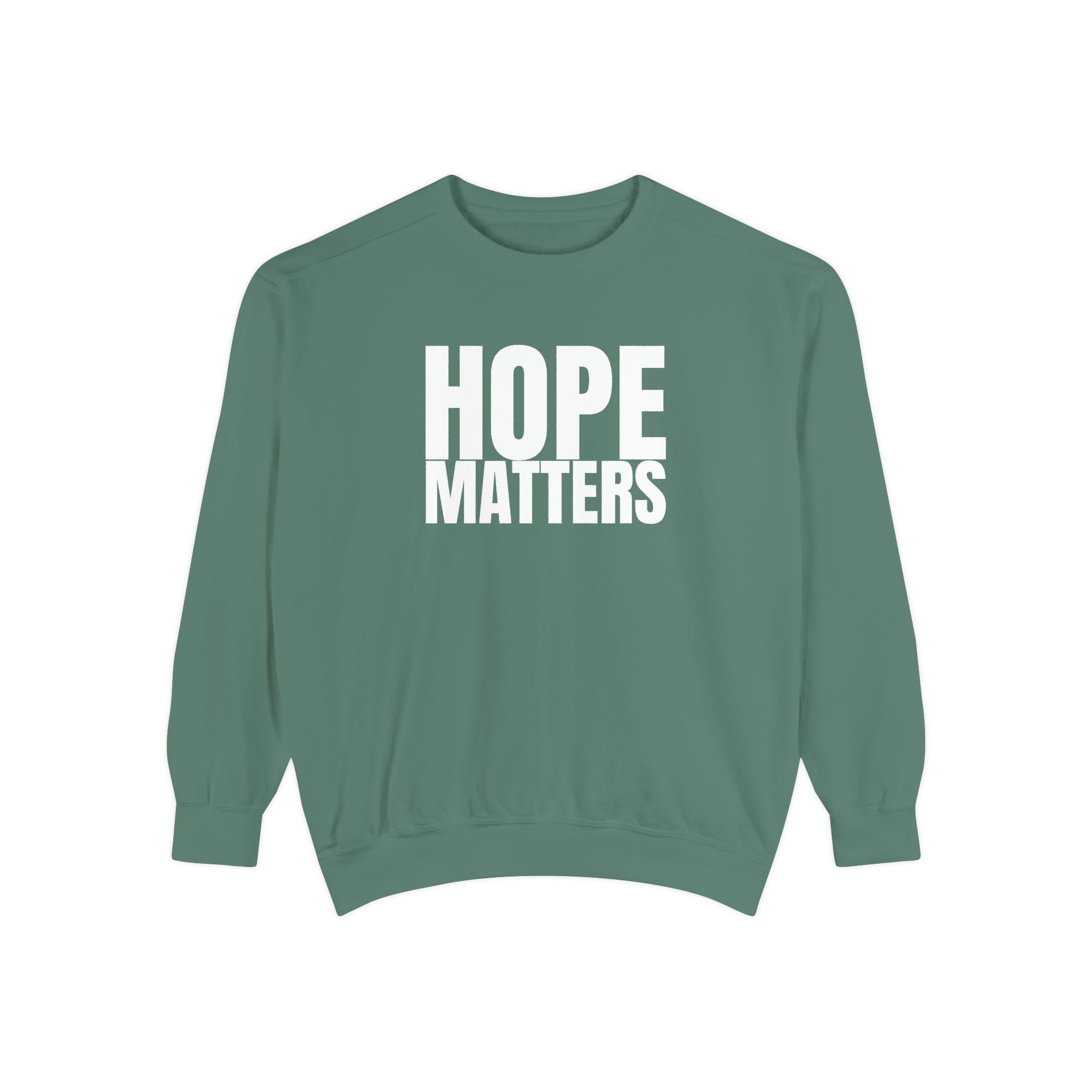 Hope Matters Multi Color Cozy Unisex Garment-Dyed Sweatshirt for Everyday Comfort
