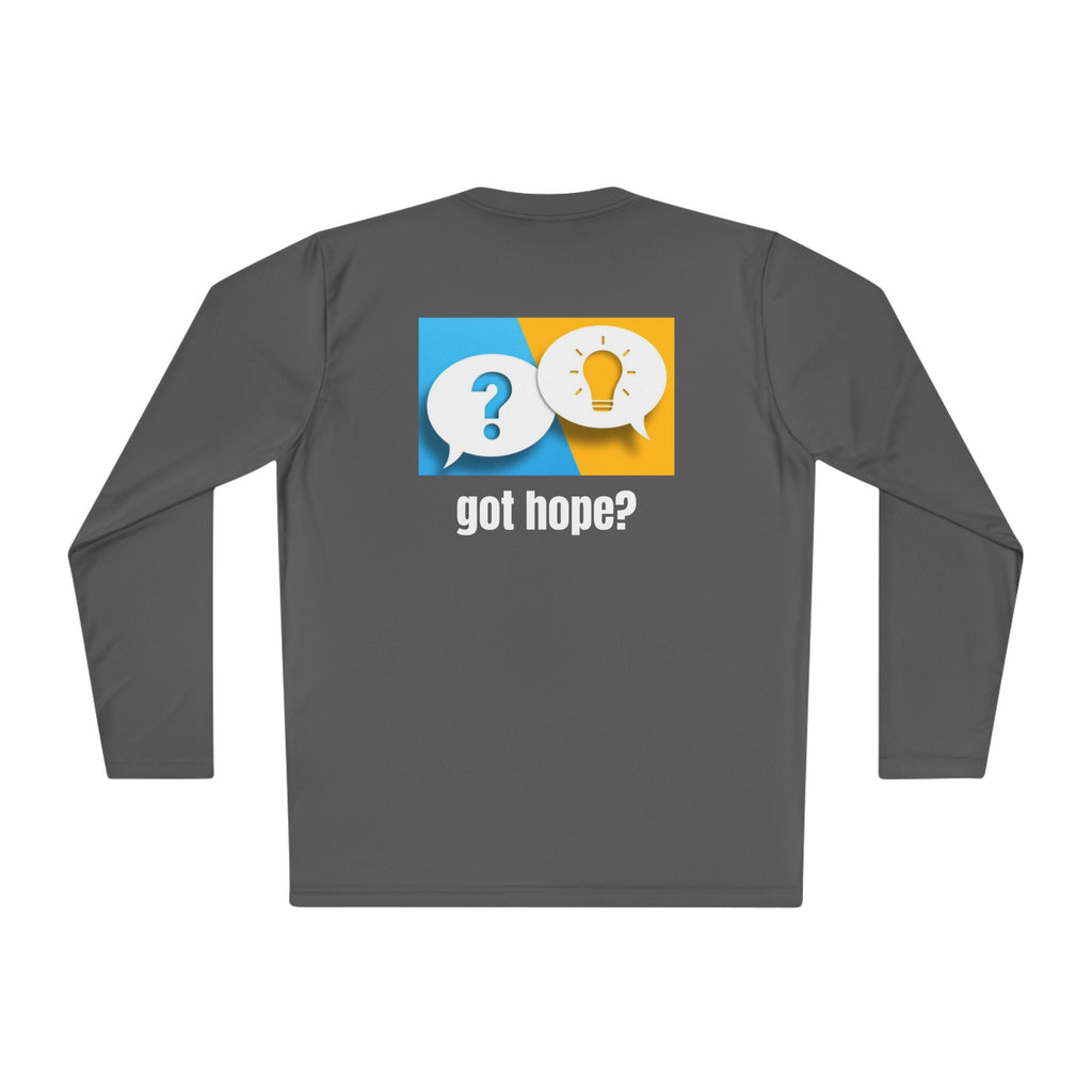 Large 315 - Multi Colors “Questions and Answers Color Graphic” Unisex Lightweight Long Sleeve Tee