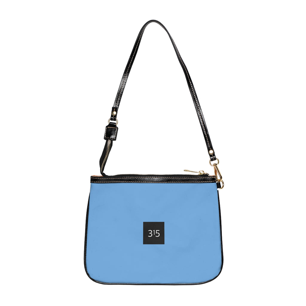 Minimalist Small Shoulder Bag with '315' Square Logo — Everyday Crossbody Purse