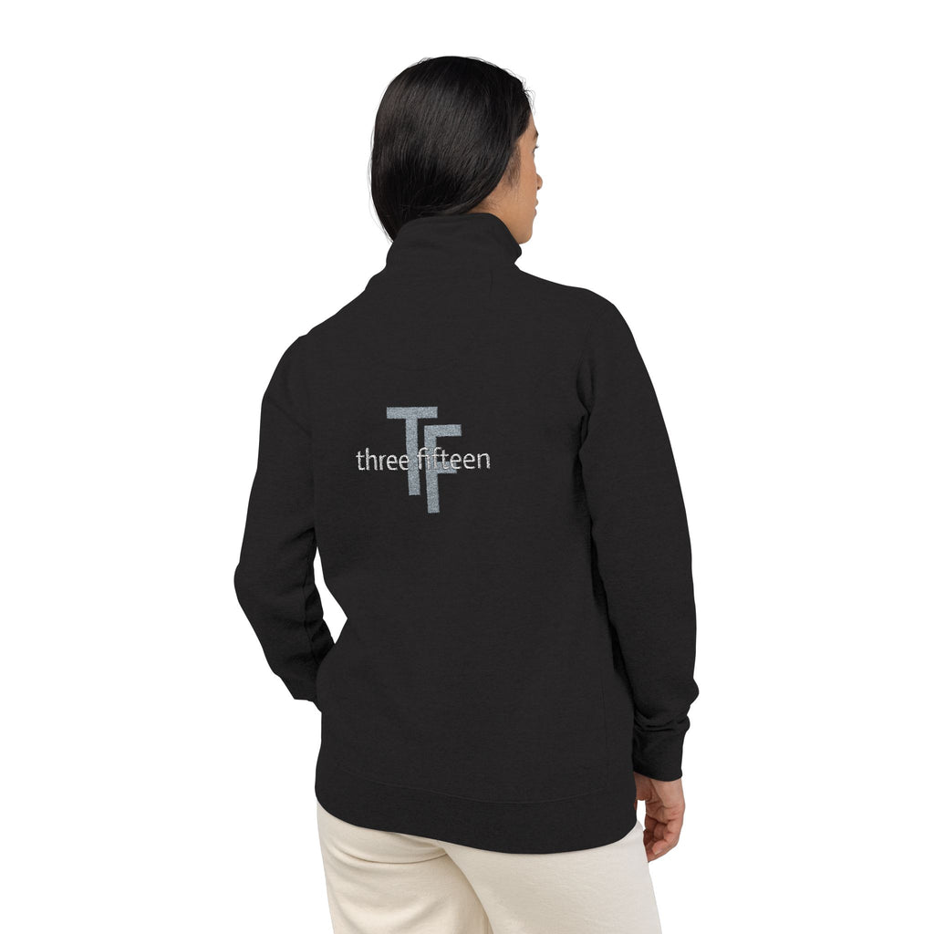 17 - TF Three Fifteen - Embroidered Hope 35 Fleece Pullover — Lightweight Quarter‑Zip Sweatshirt
