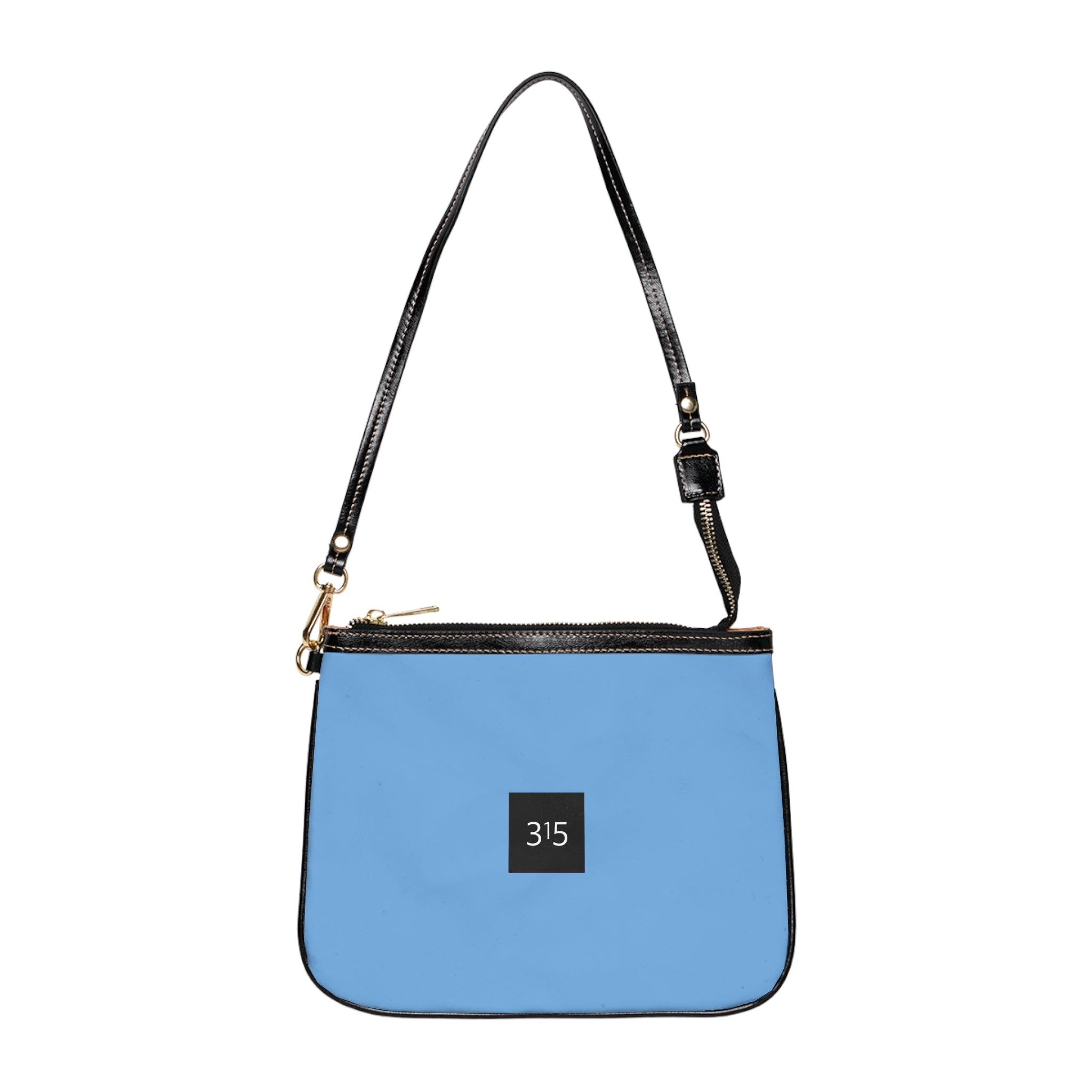 Minimalist Small Shoulder Bag with '315' Square Logo — Everyday Crossbody Purse